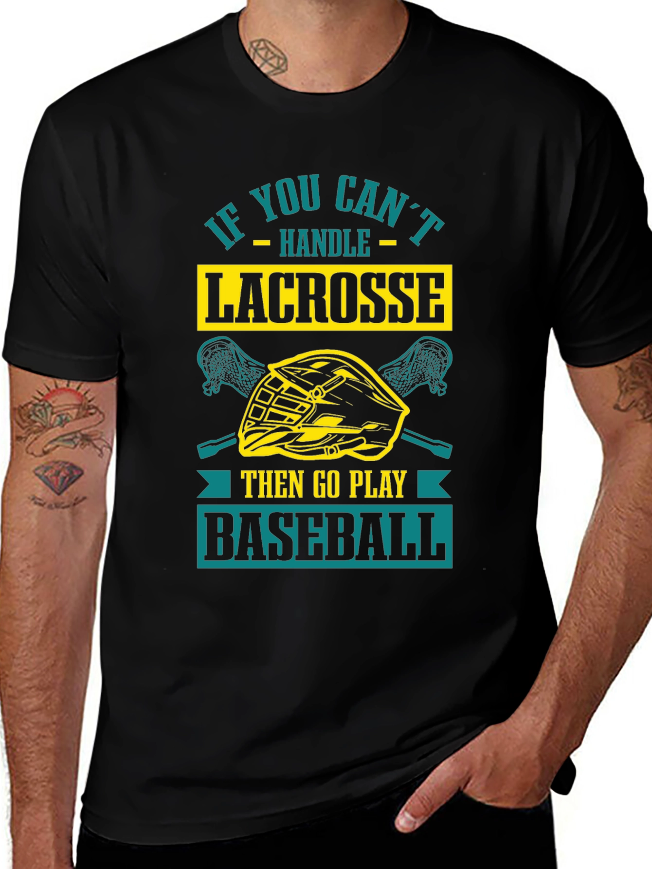Lacrosse vs. Baseball Graphic Tee