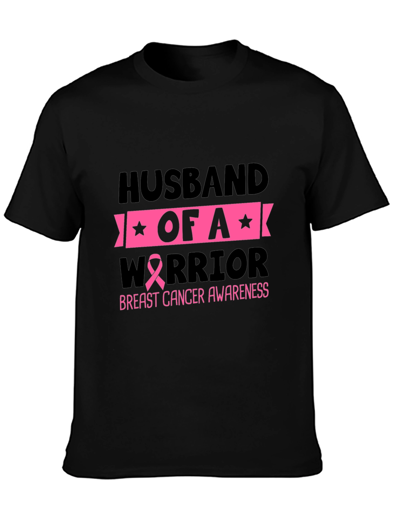 Husband of a Warrior Breast Cancer Awareness T-Shirt