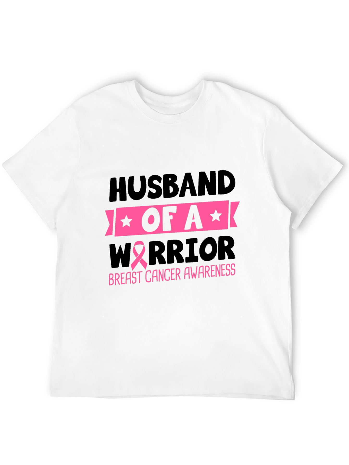 Husband of a Warrior Breast Cancer Awareness T-Shirt