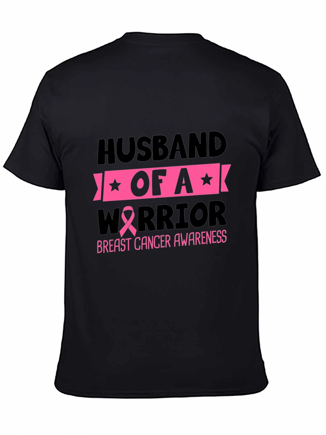 Husband of a Warrior Breast Cancer Awareness T-Shirt