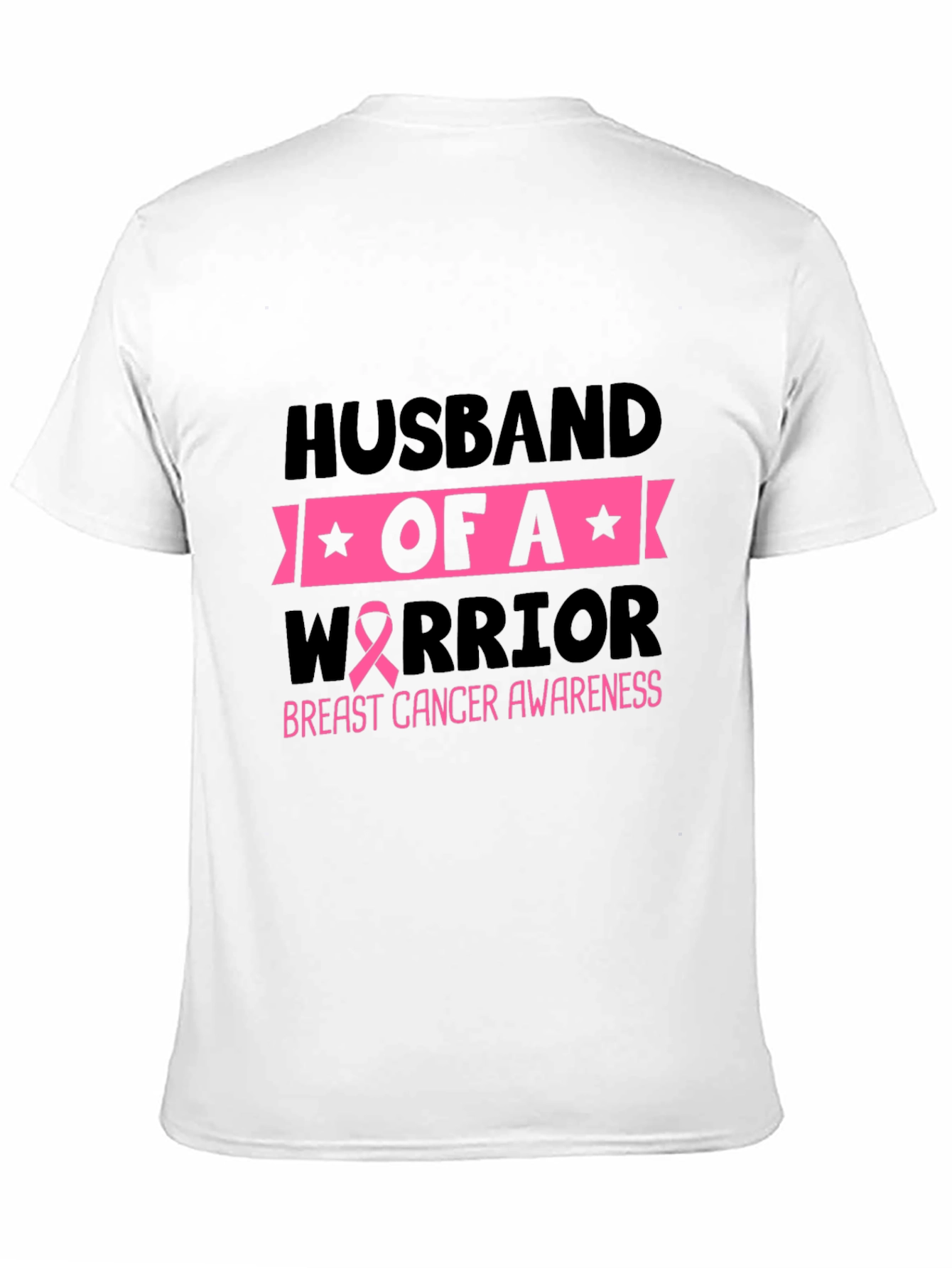 Husband of a Warrior Breast Cancer Awareness T-Shirt