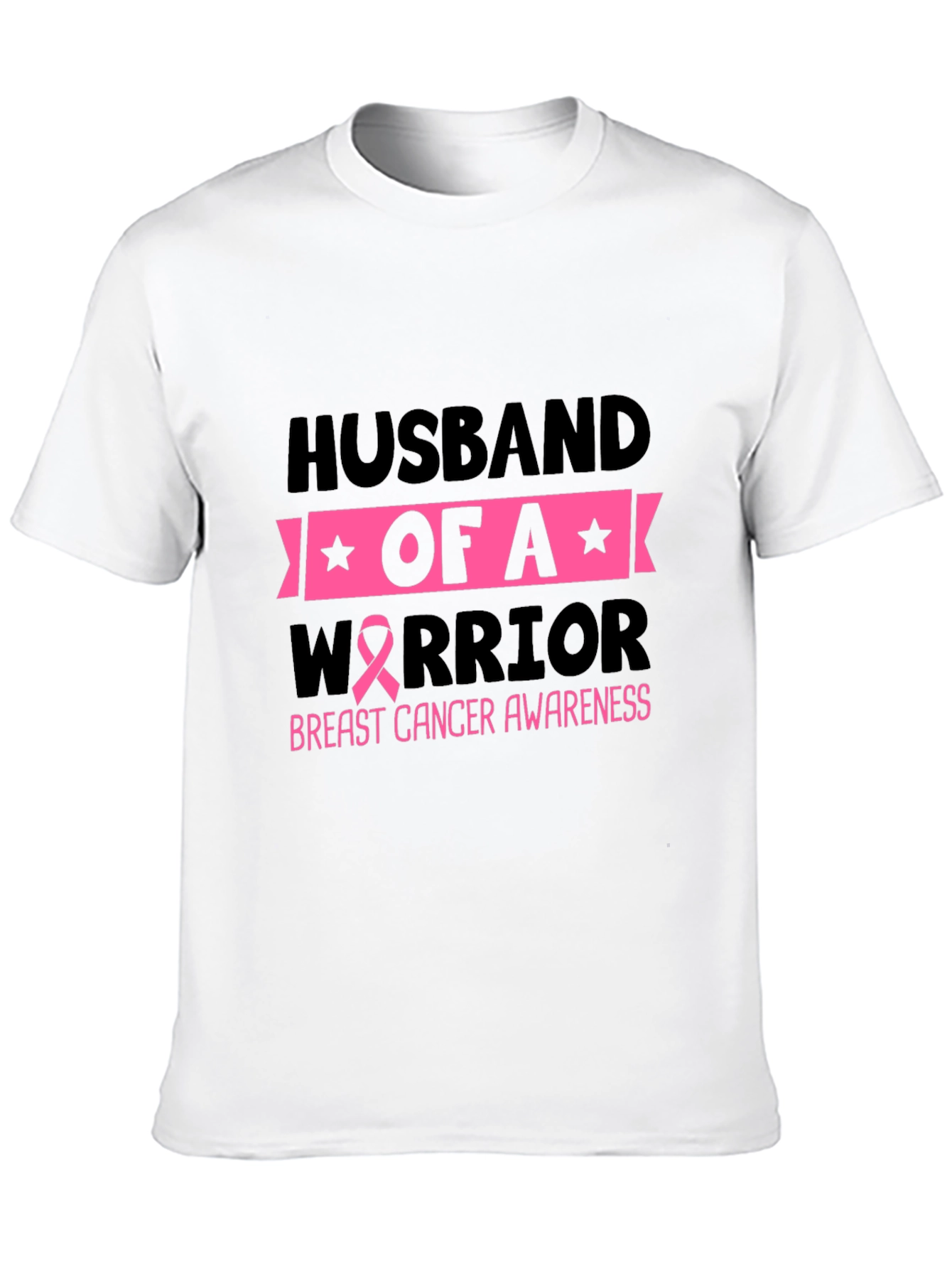 Husband of a Warrior Breast Cancer Awareness T-Shirt