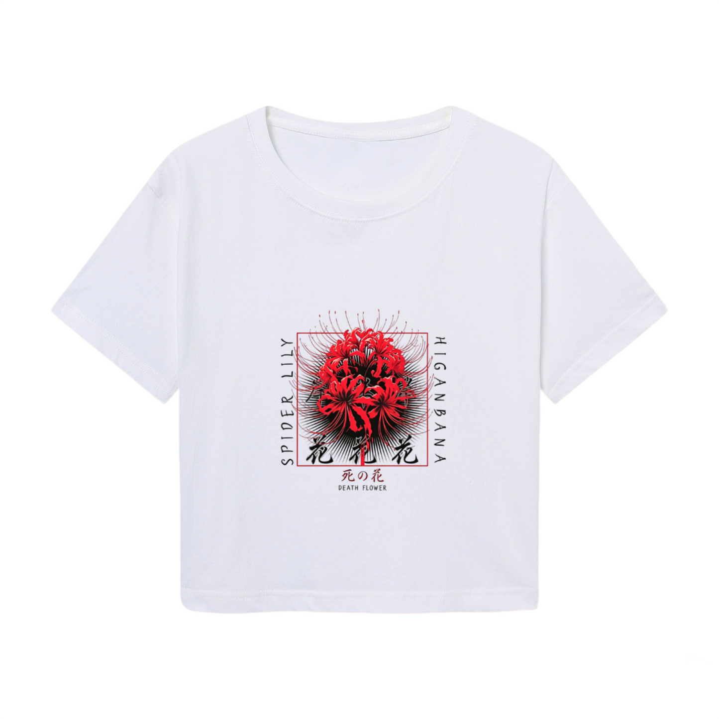 Spider Lily Higanbana Aesthetic Graphic Casual Crop Top