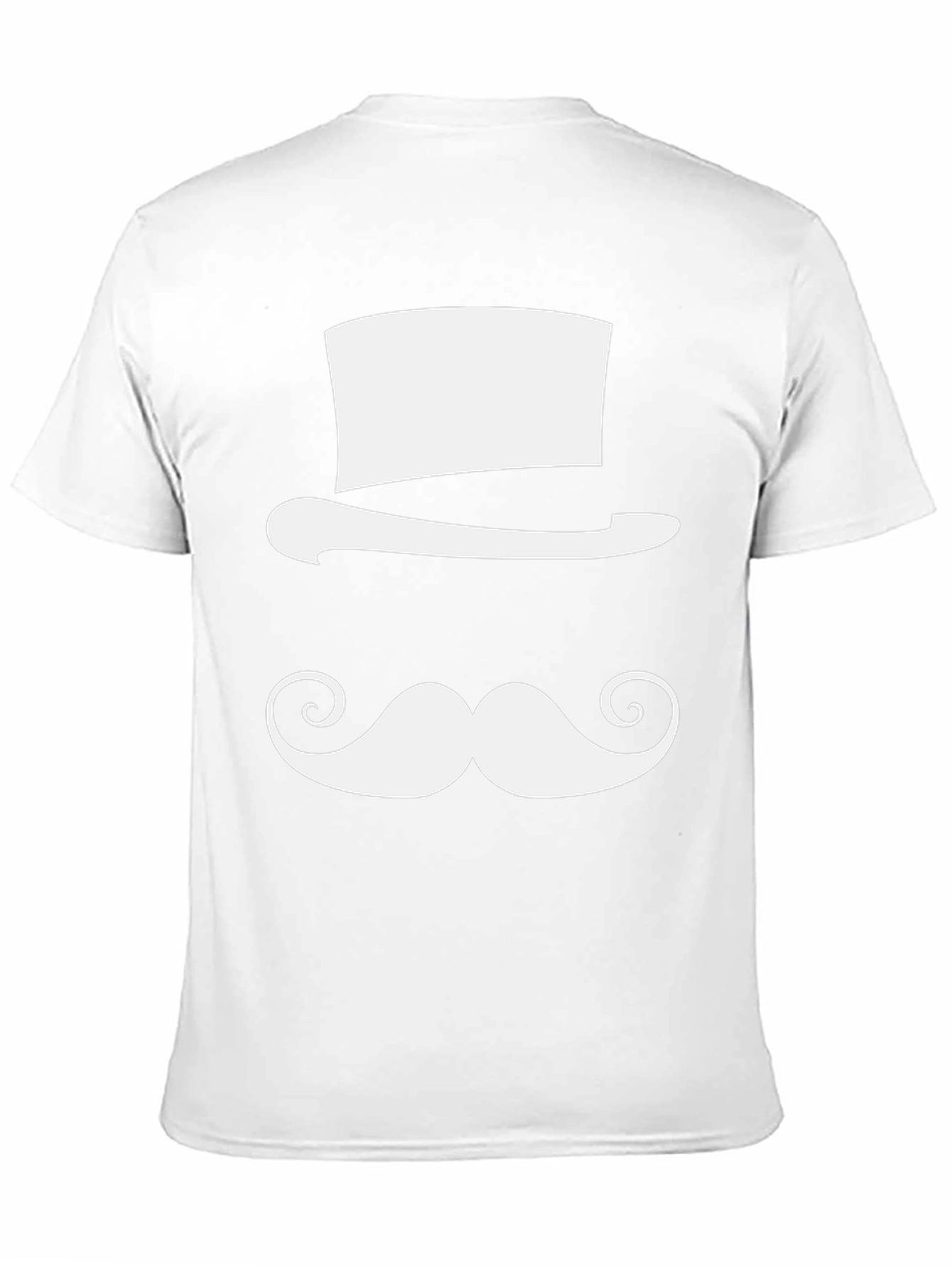 Top Hat & Mustache Graphic Tee - Black