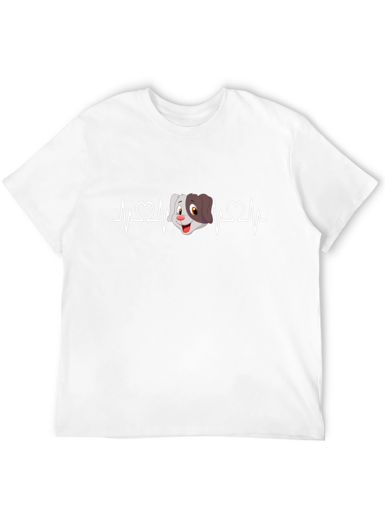 Dog Heartbeat T-Shirt - Cute Cartoon Pet Tee
