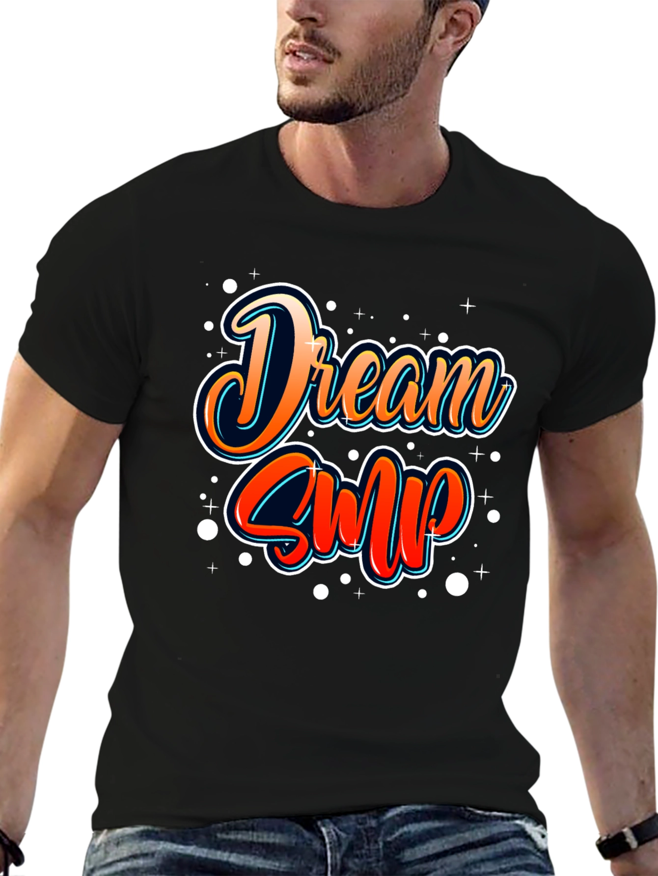 Dream SMP T-Shirt - Black Cotton Casual Tee