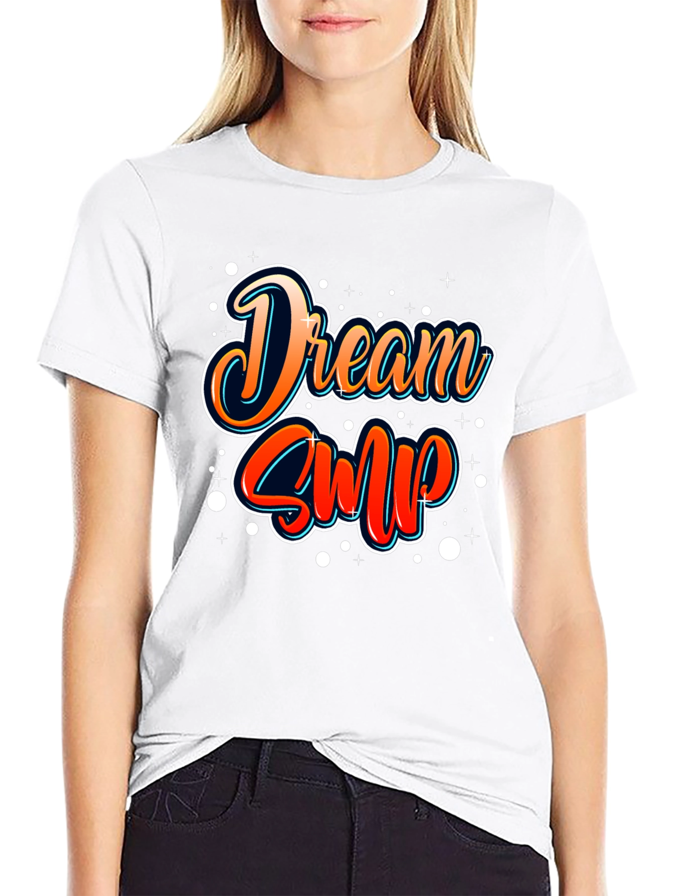 Dream SMP T-Shirt - Black Cotton Casual Tee