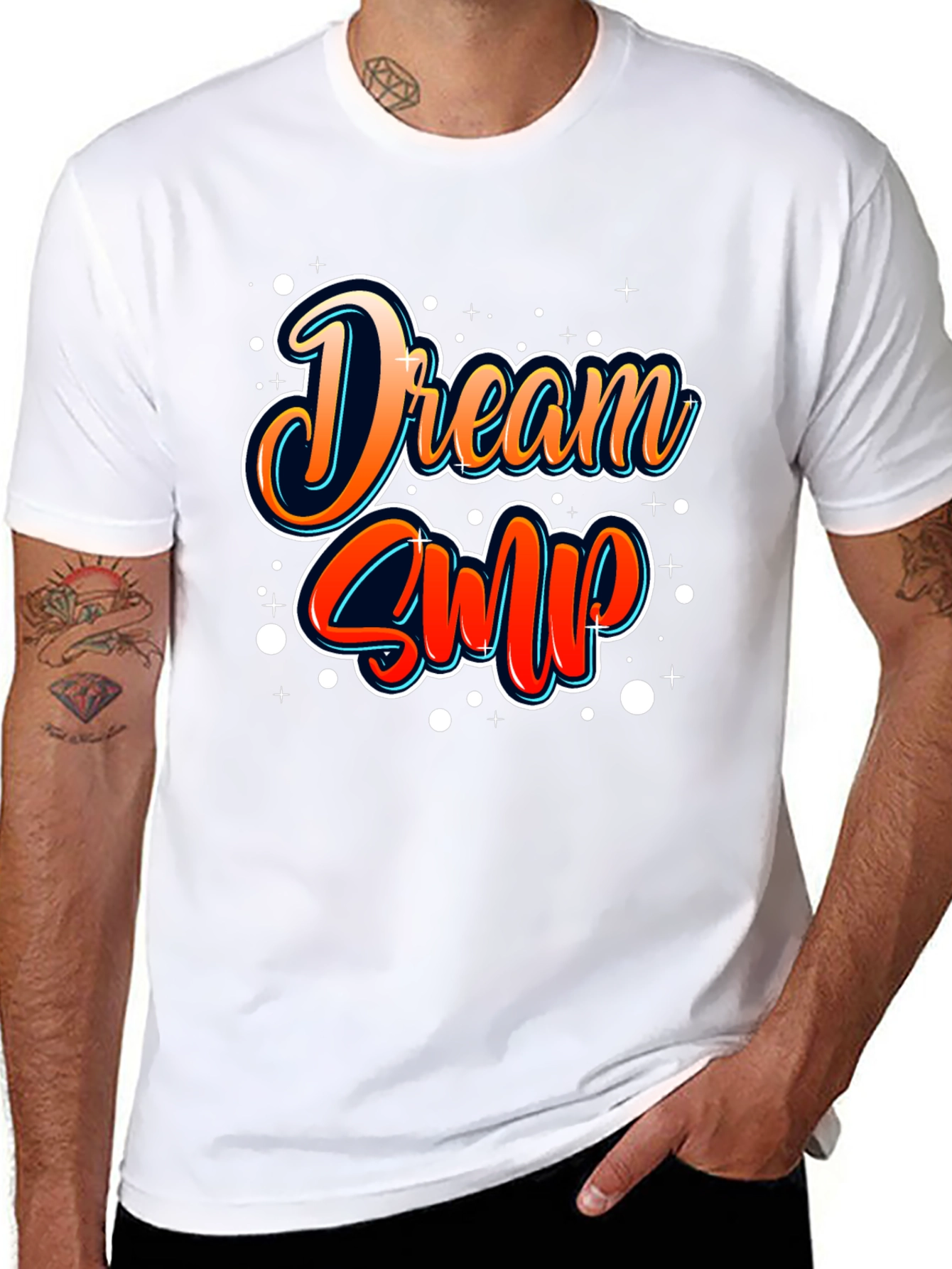 Dream SMP T-Shirt - Black Cotton Casual Tee