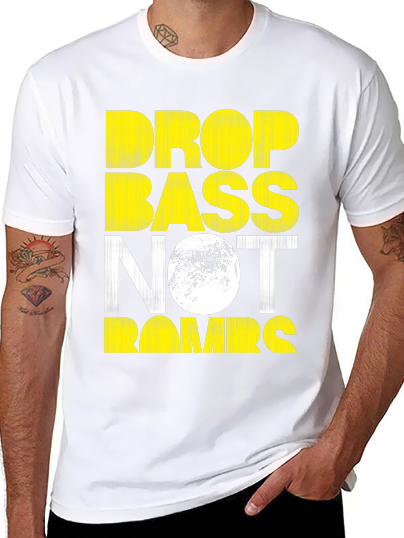 Drop Bass Not Bombs Graphic Tee