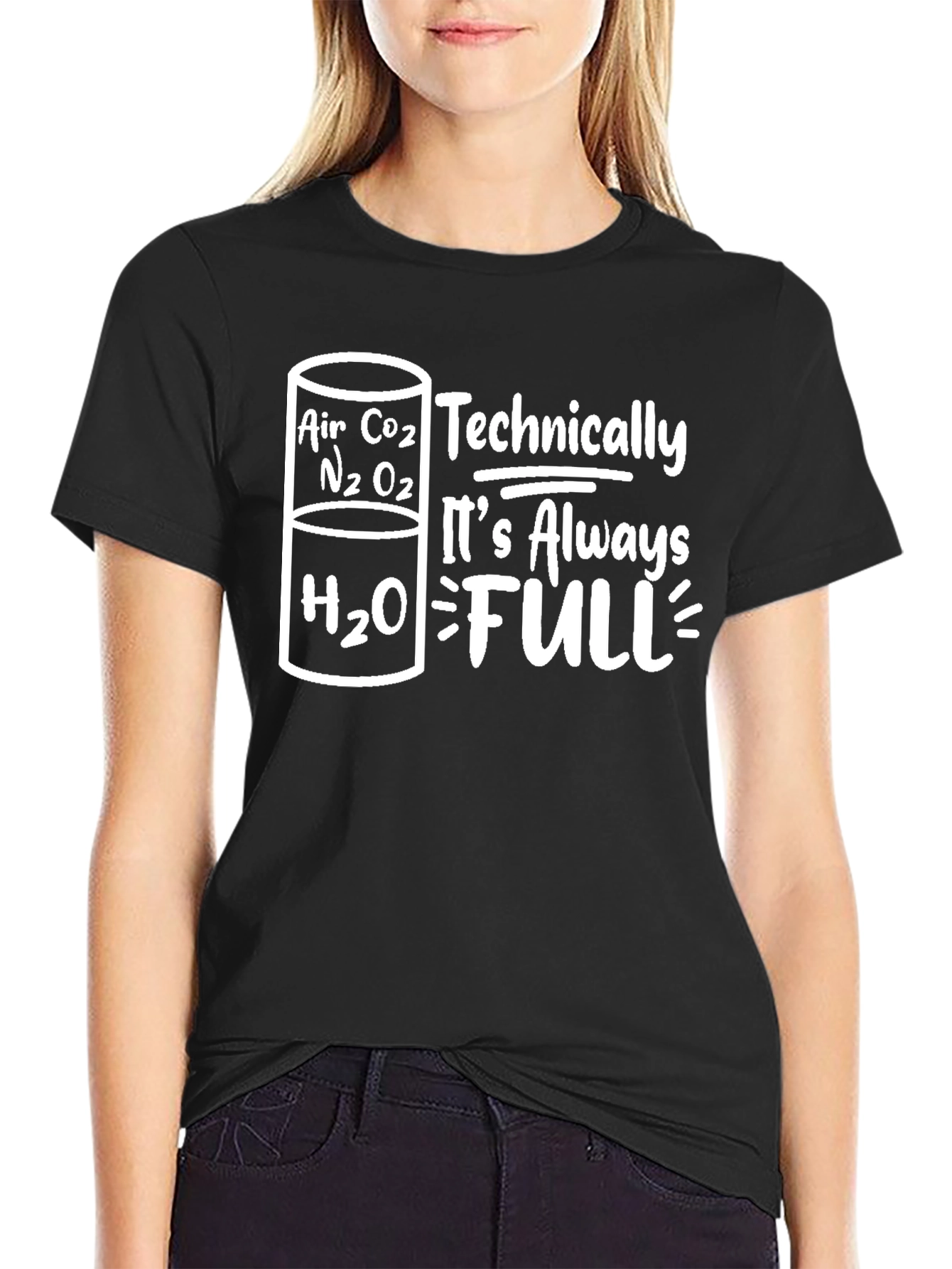 Funny Science T-Shirt - Always Full Chemistry Tee