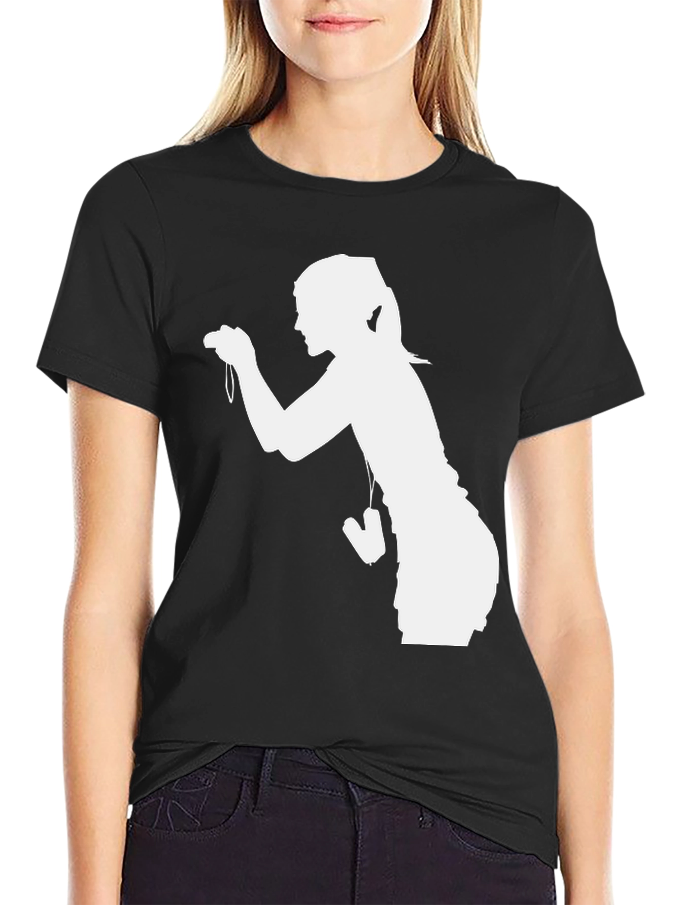 Silhouette Photographer Black T-Shirt