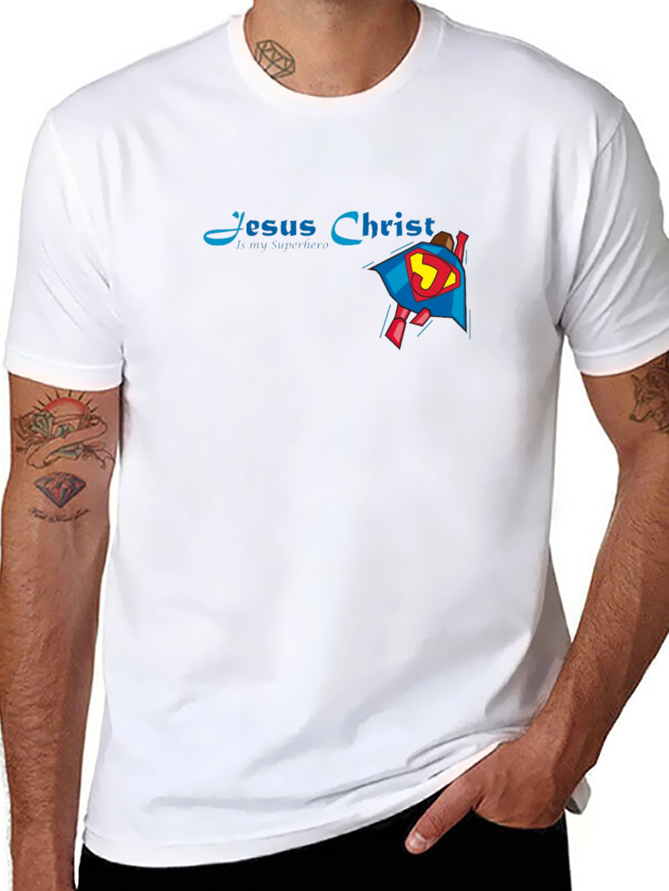 Jesus Christ My Superhero Graphic T-Shirt