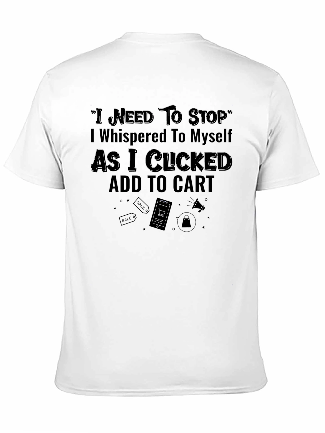 Funny Add to Cart Black Graphic Tee