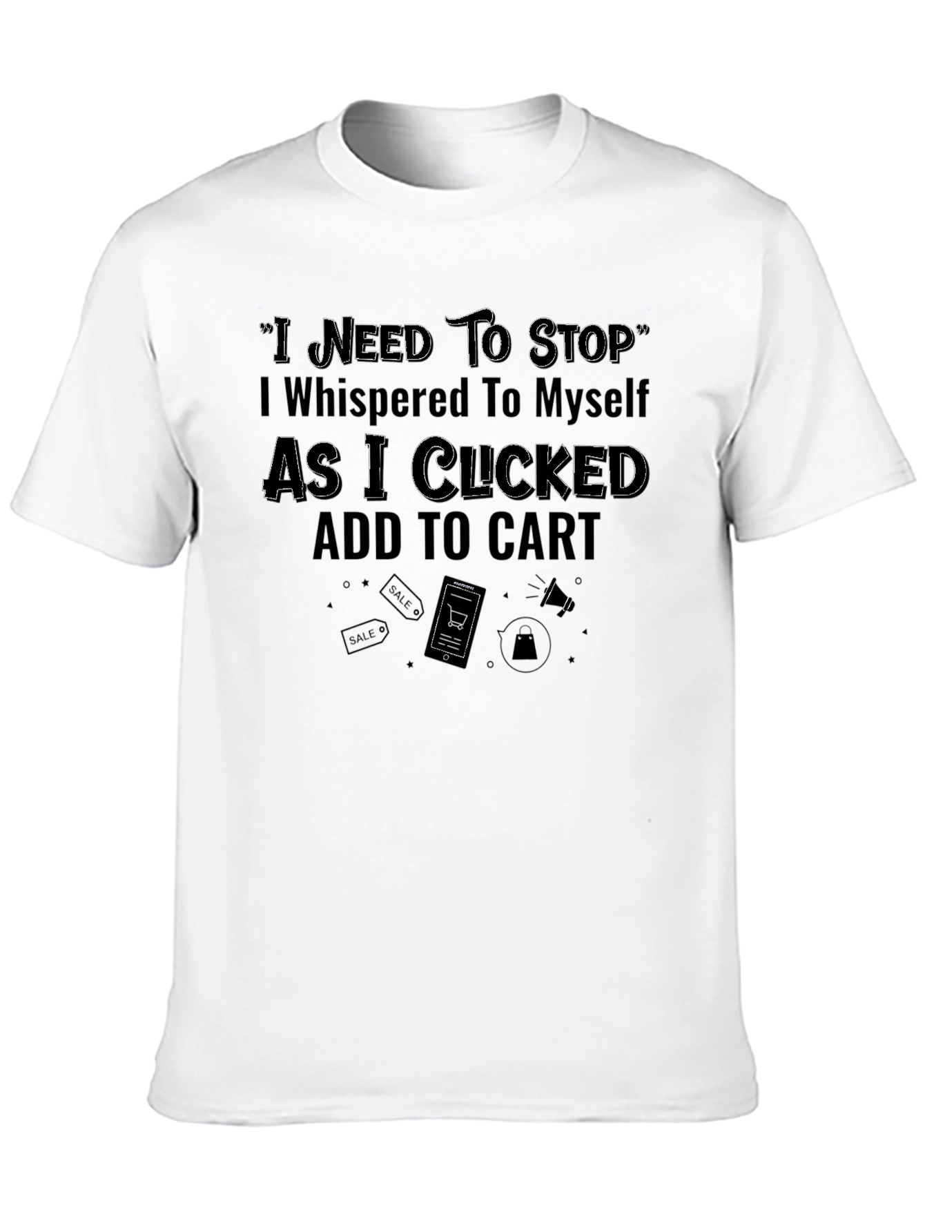 Funny Add to Cart Black Graphic Tee