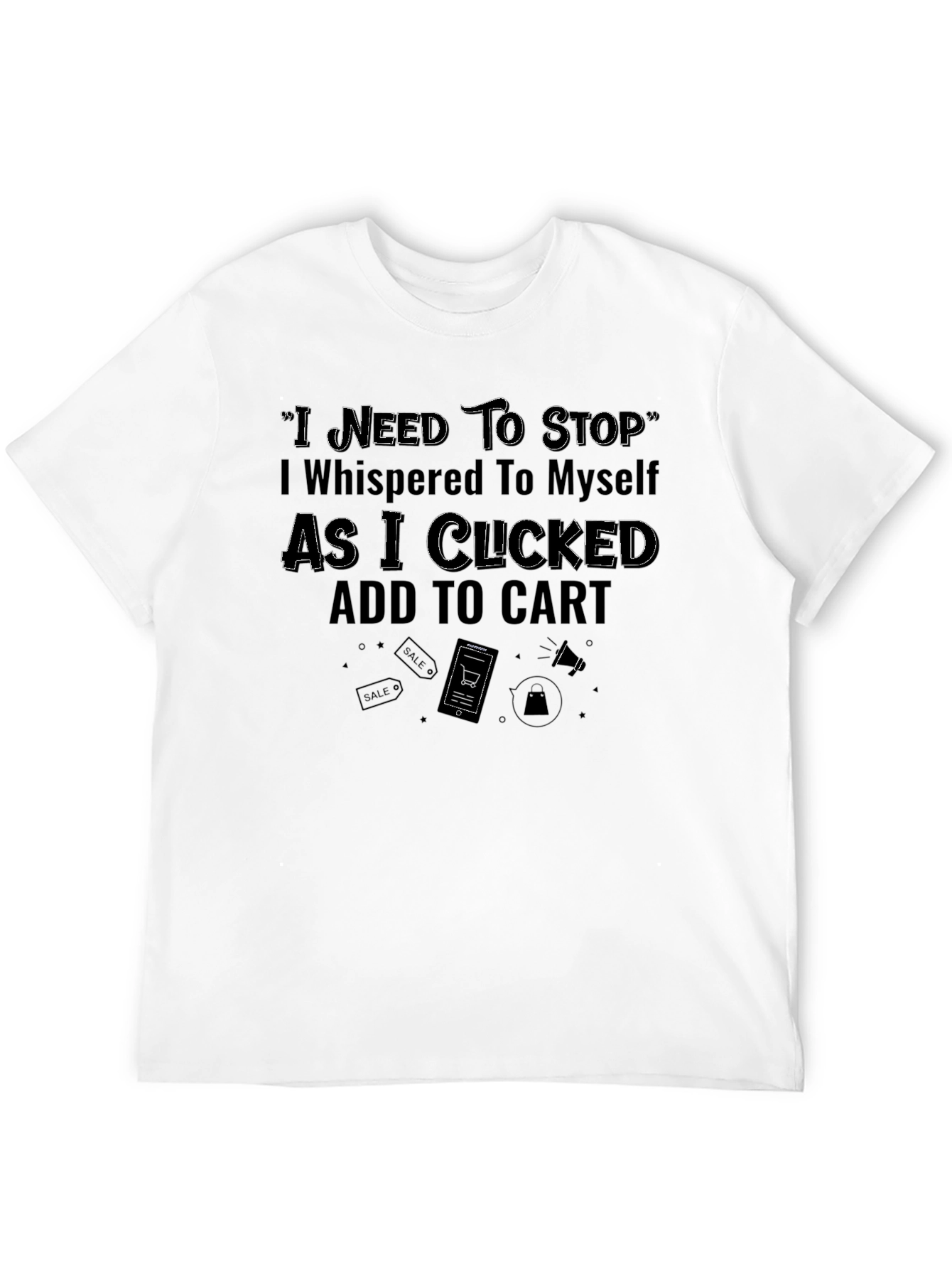 Funny Add to Cart Black Graphic Tee