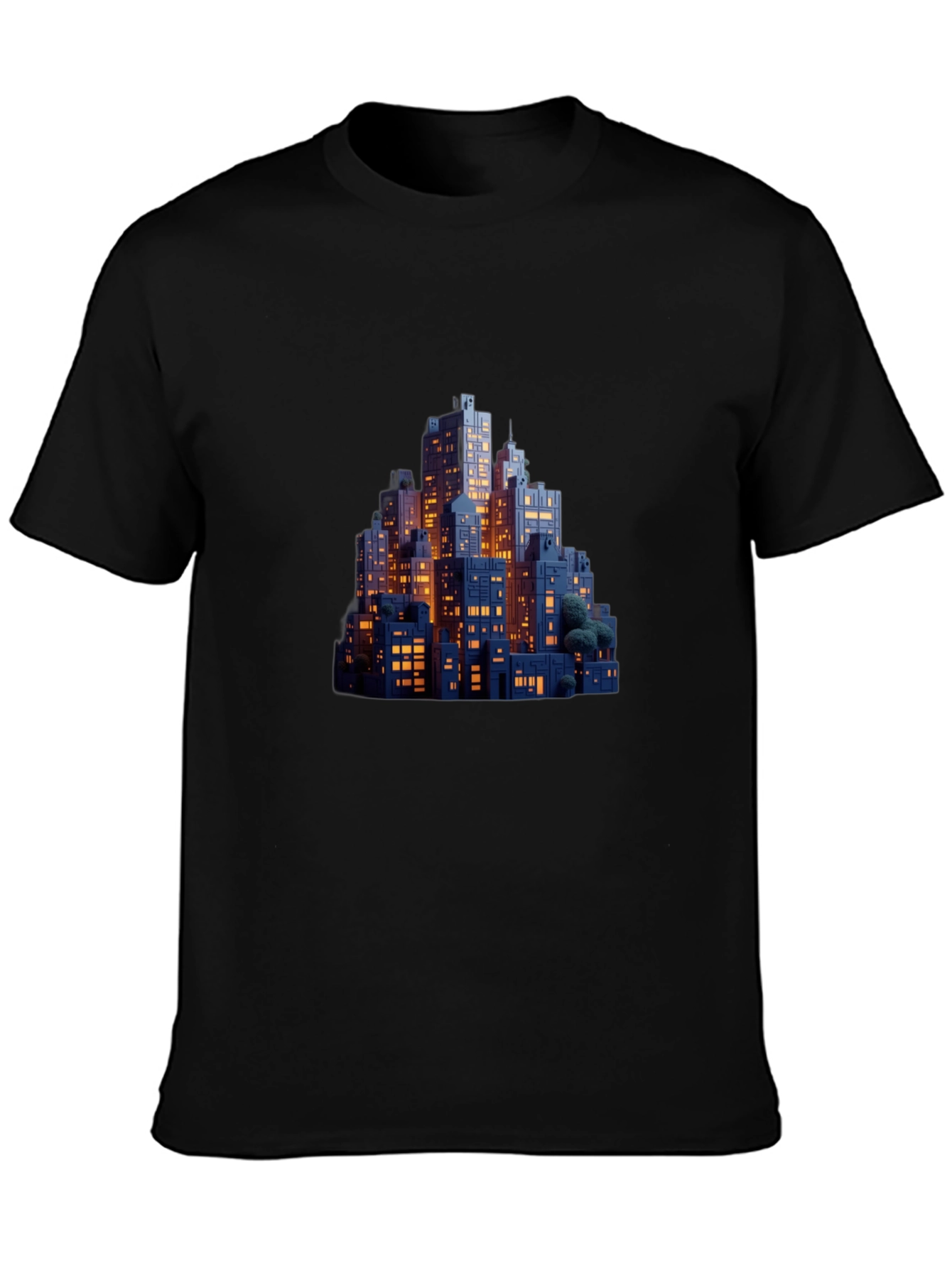 Night Cityscape Graphic Tee - Urban Style