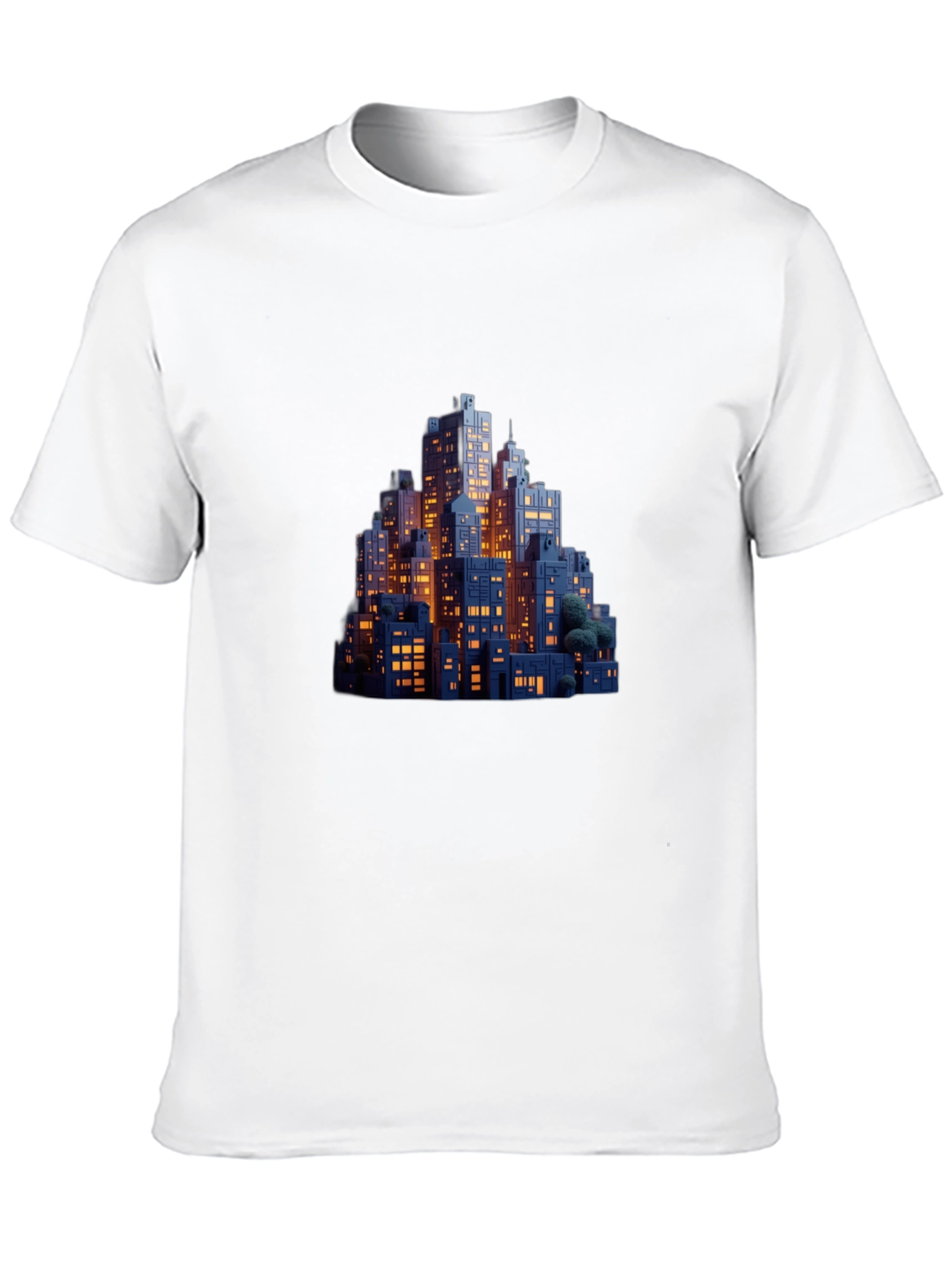 Night Cityscape Graphic Tee - Urban Style