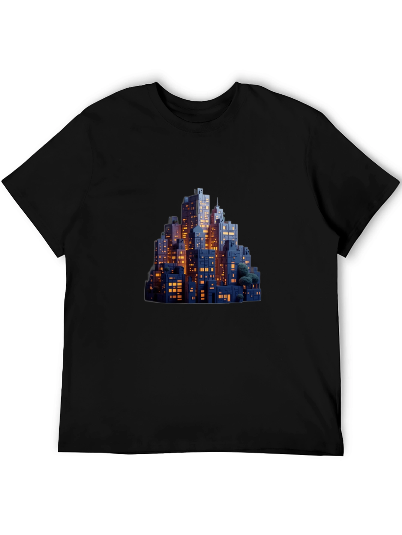 Night Cityscape Graphic Tee - Urban Style