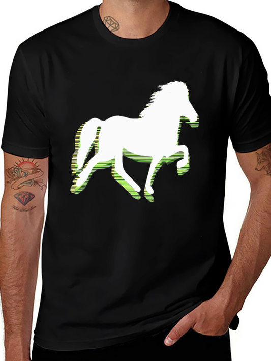 Horse Graphic Tee - Stylish Black T-Shirt