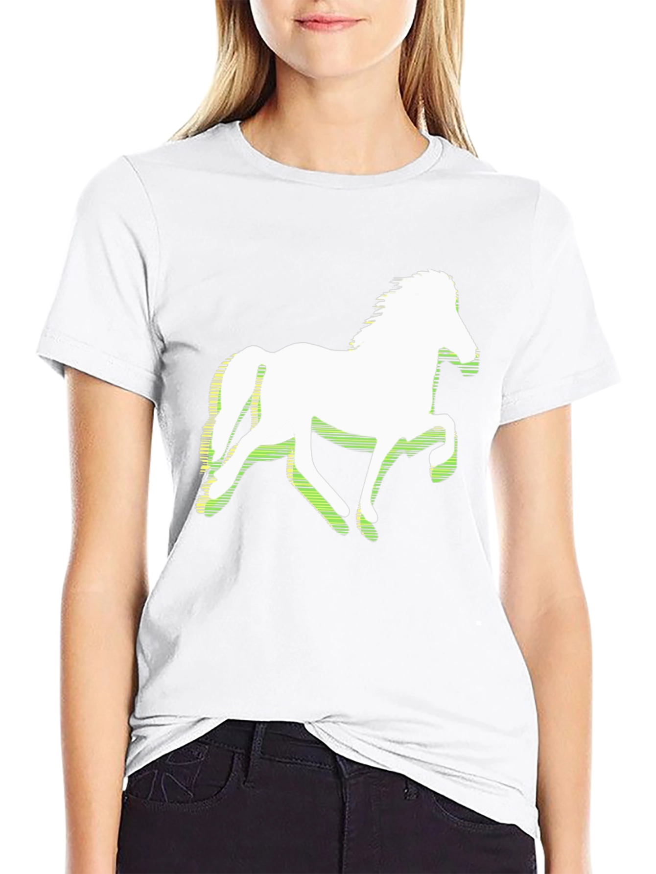Horse Graphic Tee - Stylish Black T-Shirt