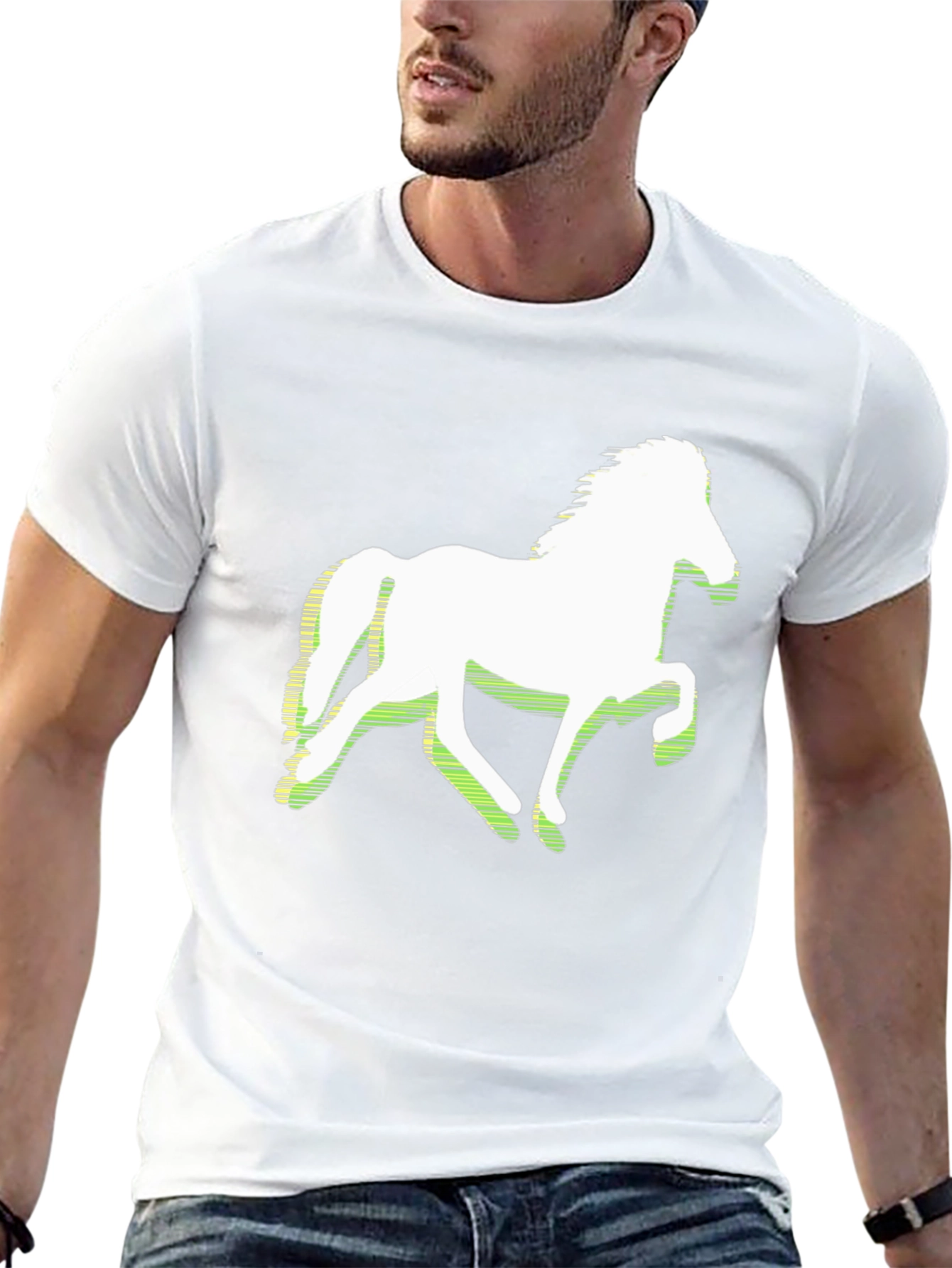 Horse Graphic Tee - Stylish Black T-Shirt