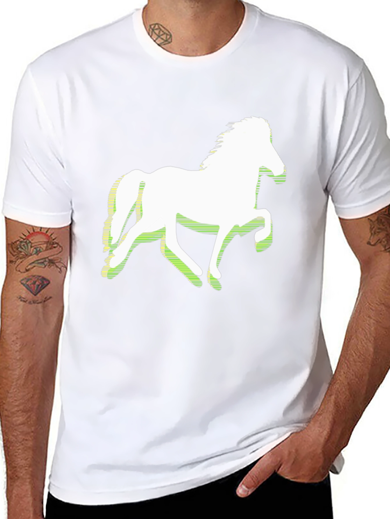 Horse Graphic Tee - Stylish Black T-Shirt
