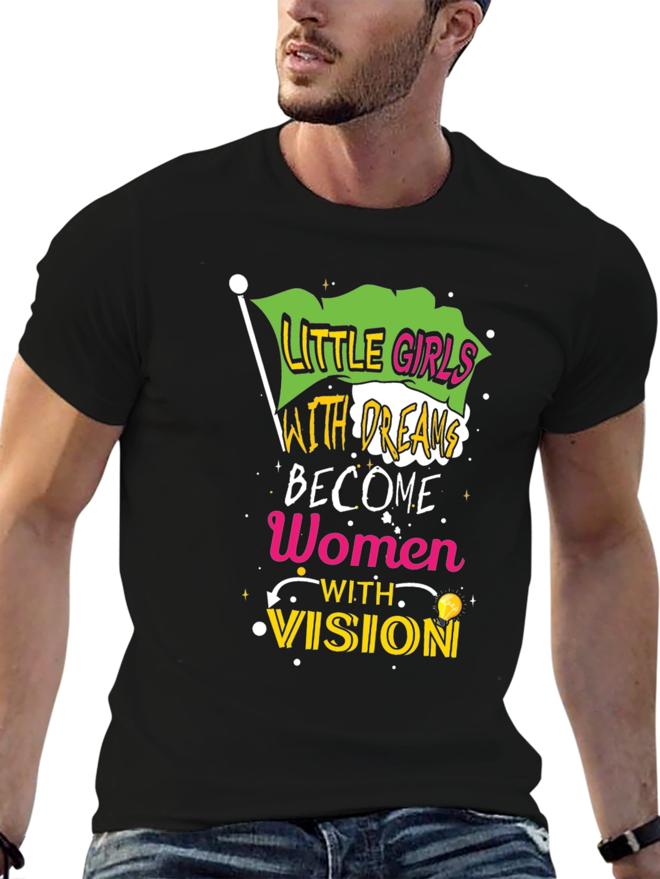 Empowering Womens T-Shirt - Little Girls with Dreams