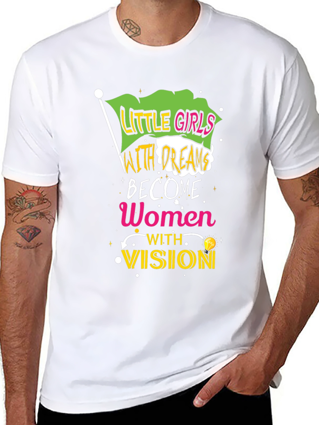 Empowering Womens T-Shirt - Little Girls with Dreams