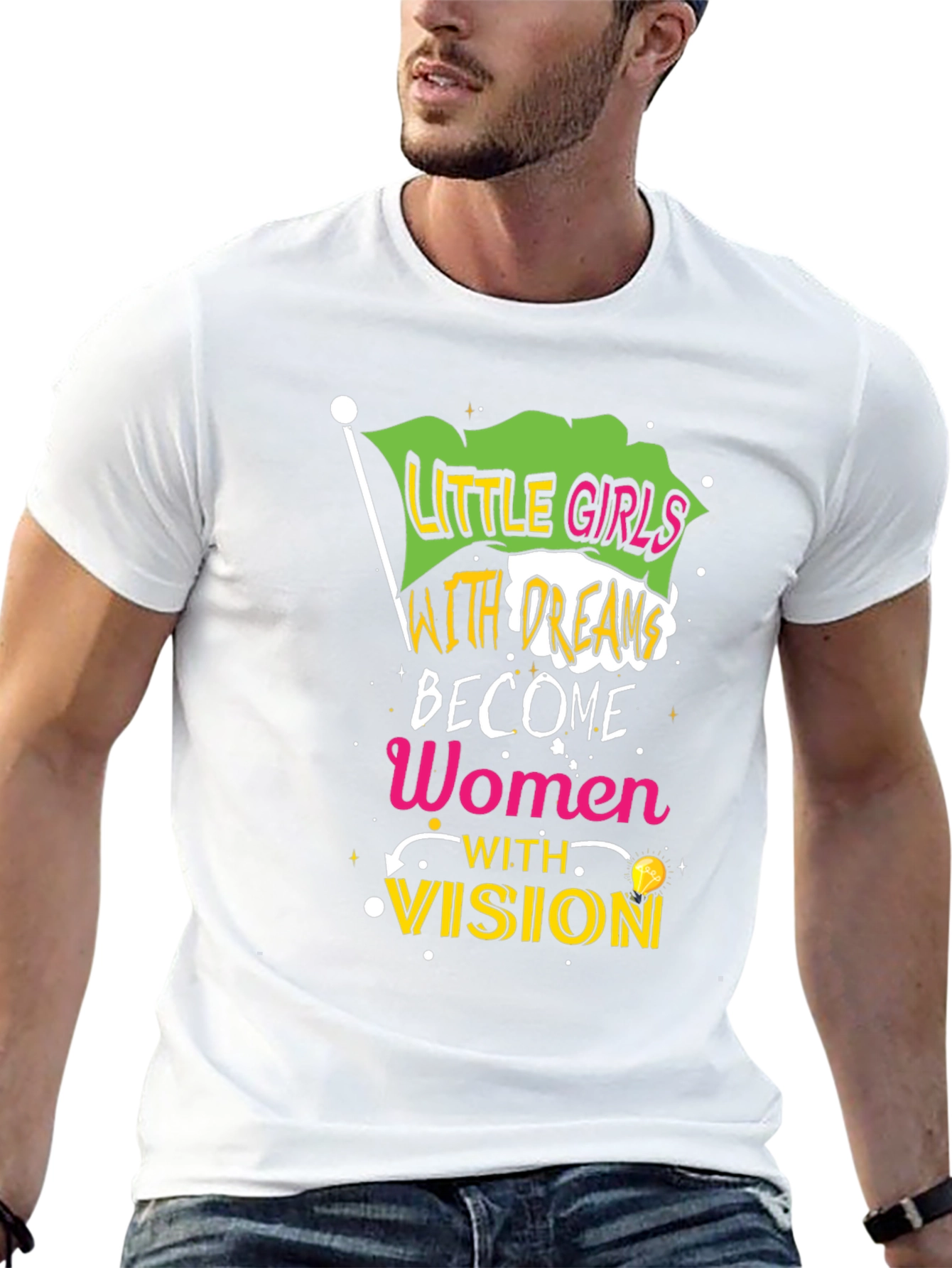 Empowering Womens T-Shirt - Little Girls with Dreams
