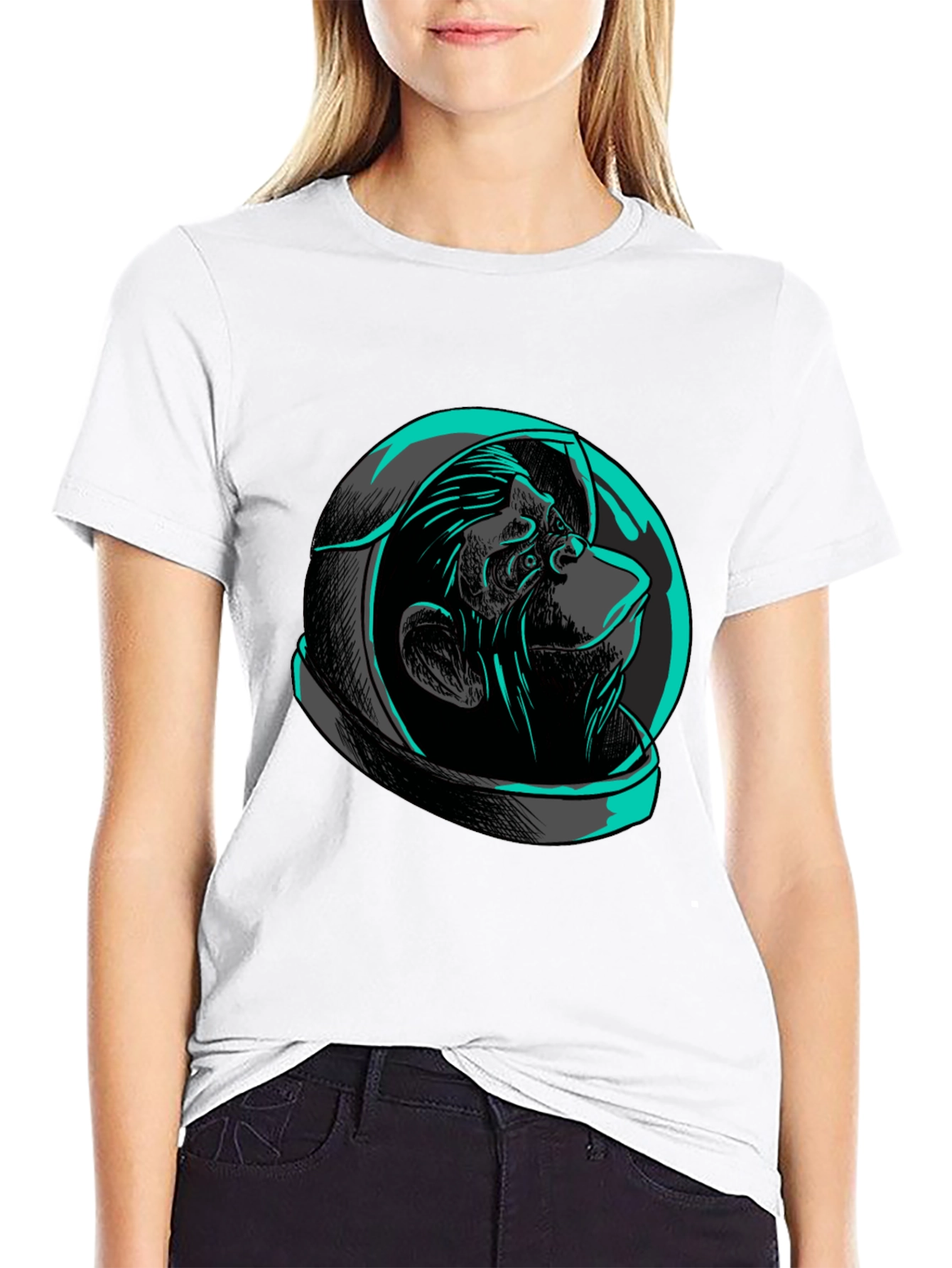 Ape Astronaut Graphic Tee - Black