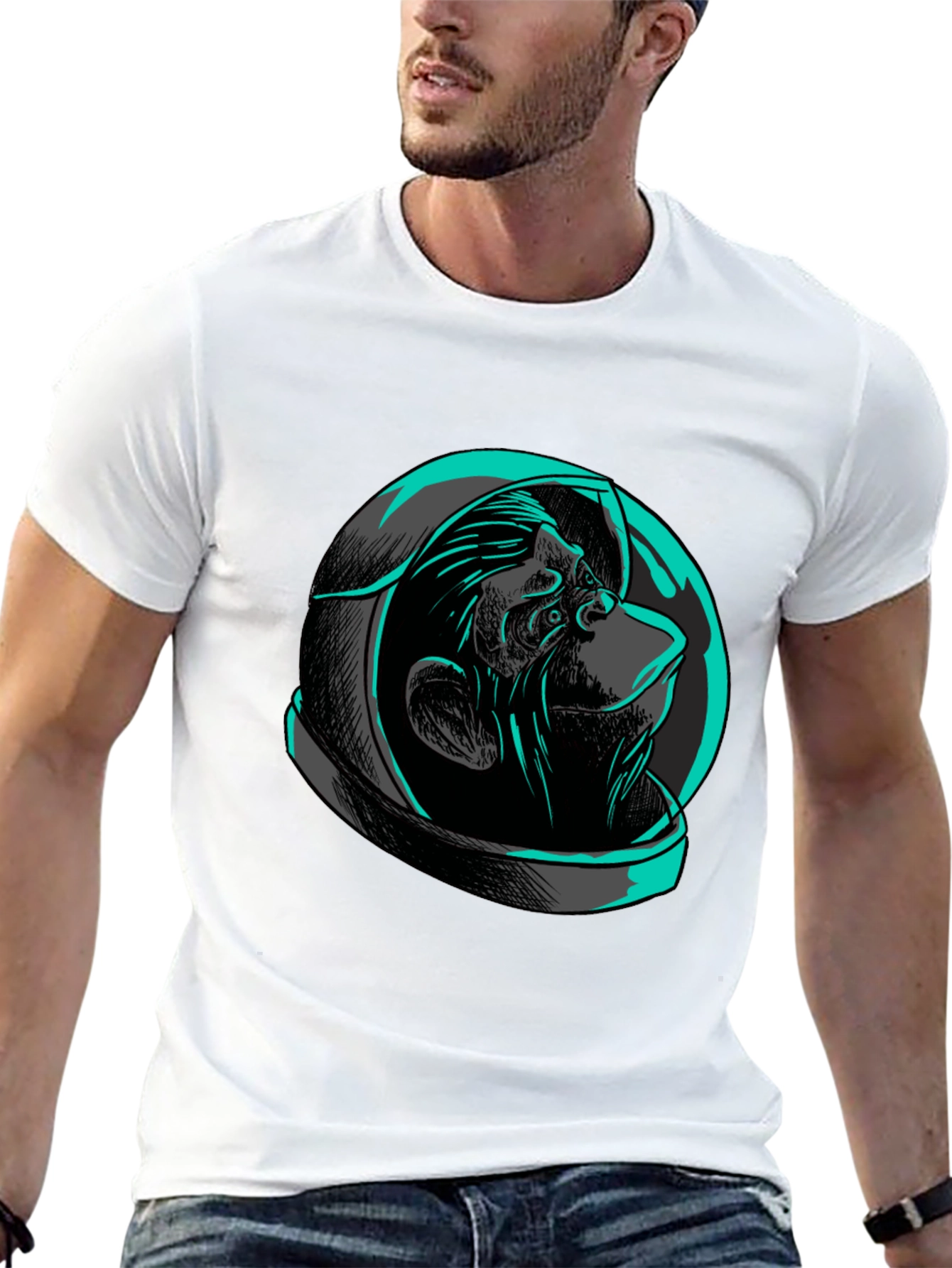 Ape Astronaut Graphic Tee - Black