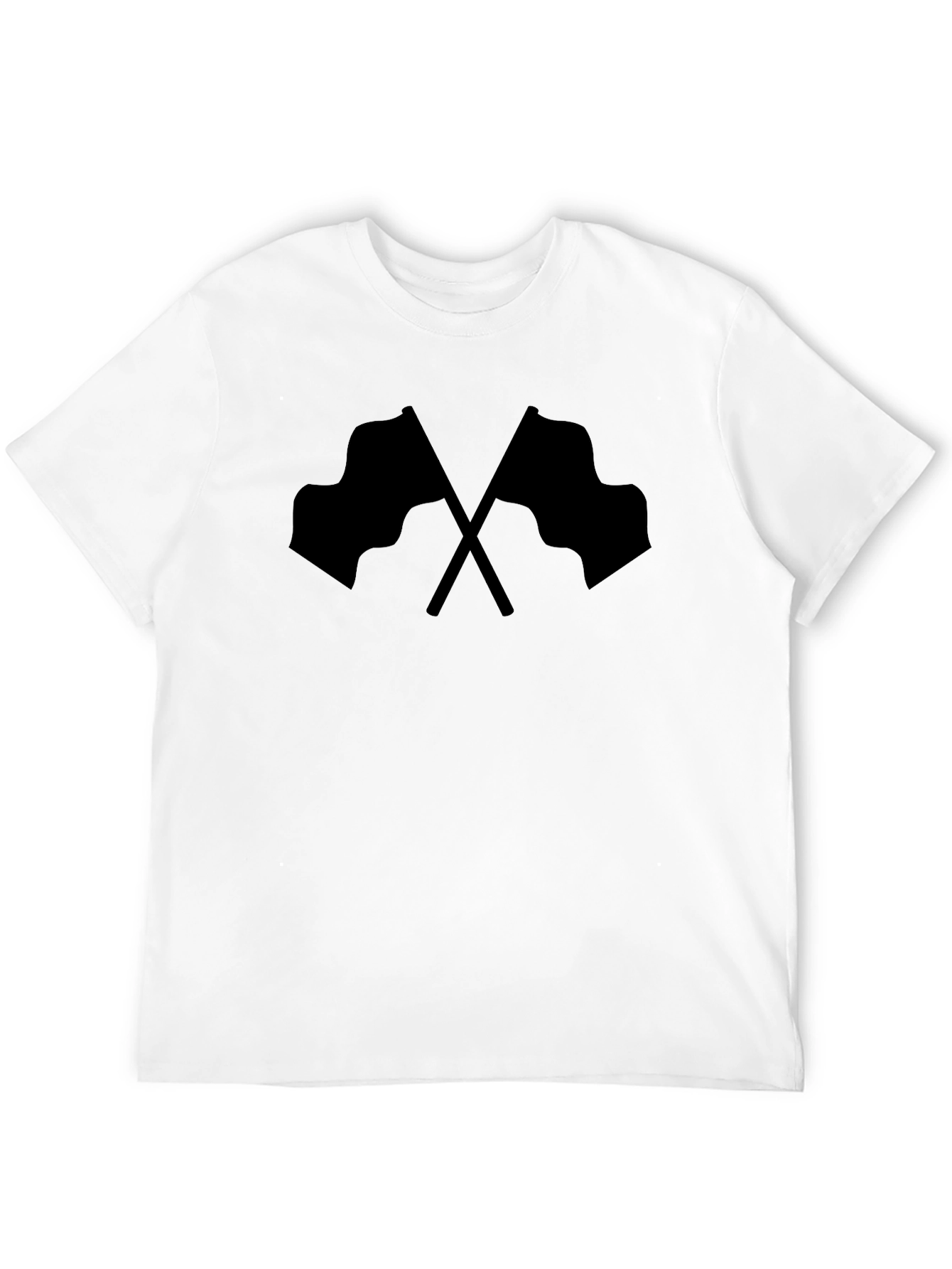Checkered Flags Graphic Tee - Black
