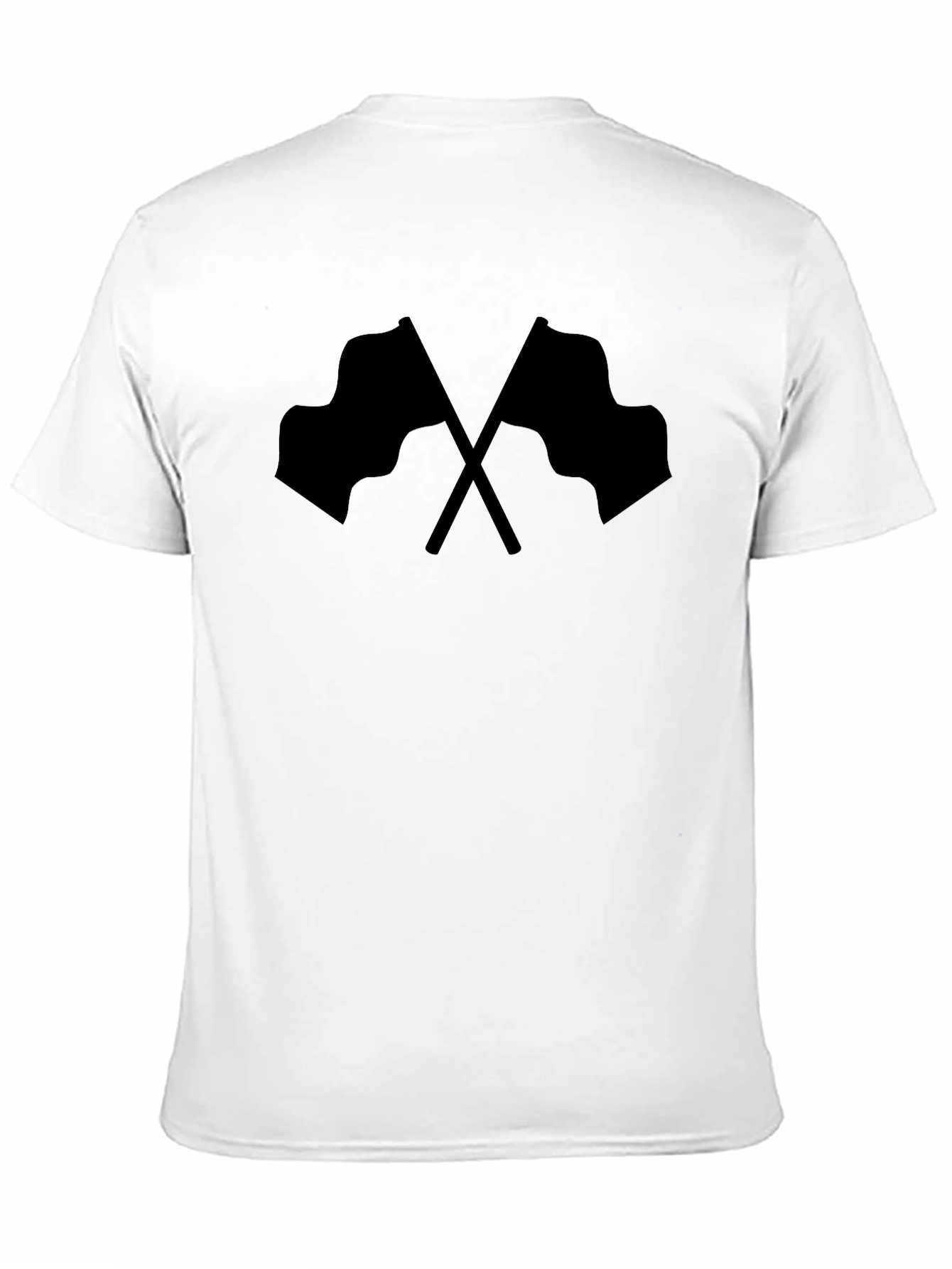 Checkered Flags Graphic Tee - Black