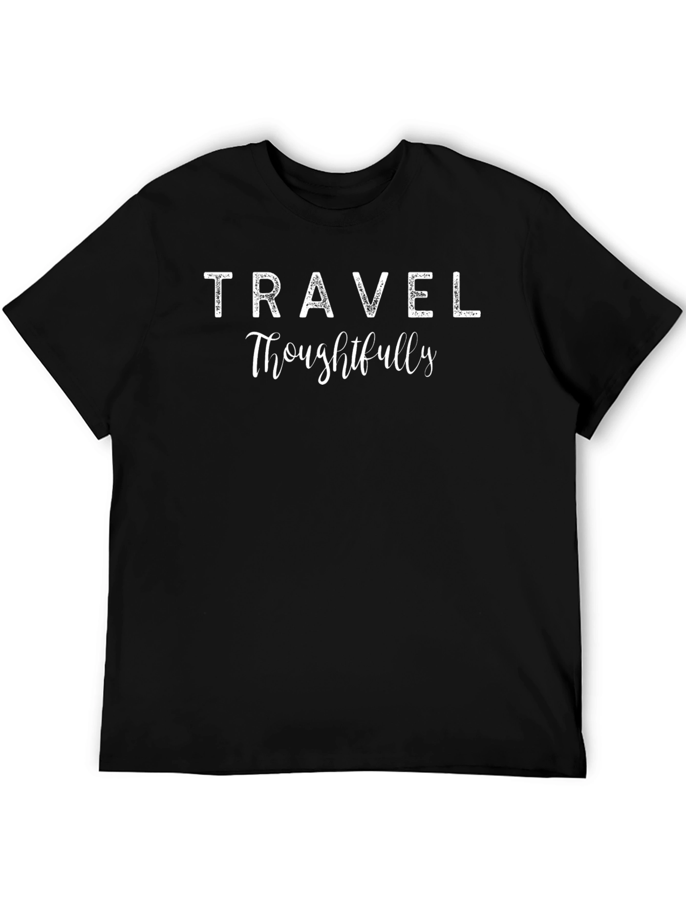 Travel Thoughtfully Black Graphic Tee