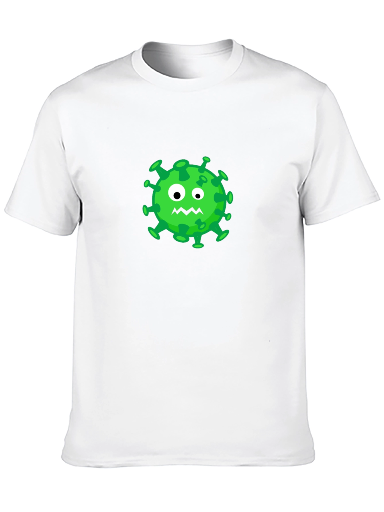 Cartoon Virus Graphic Tee - Black