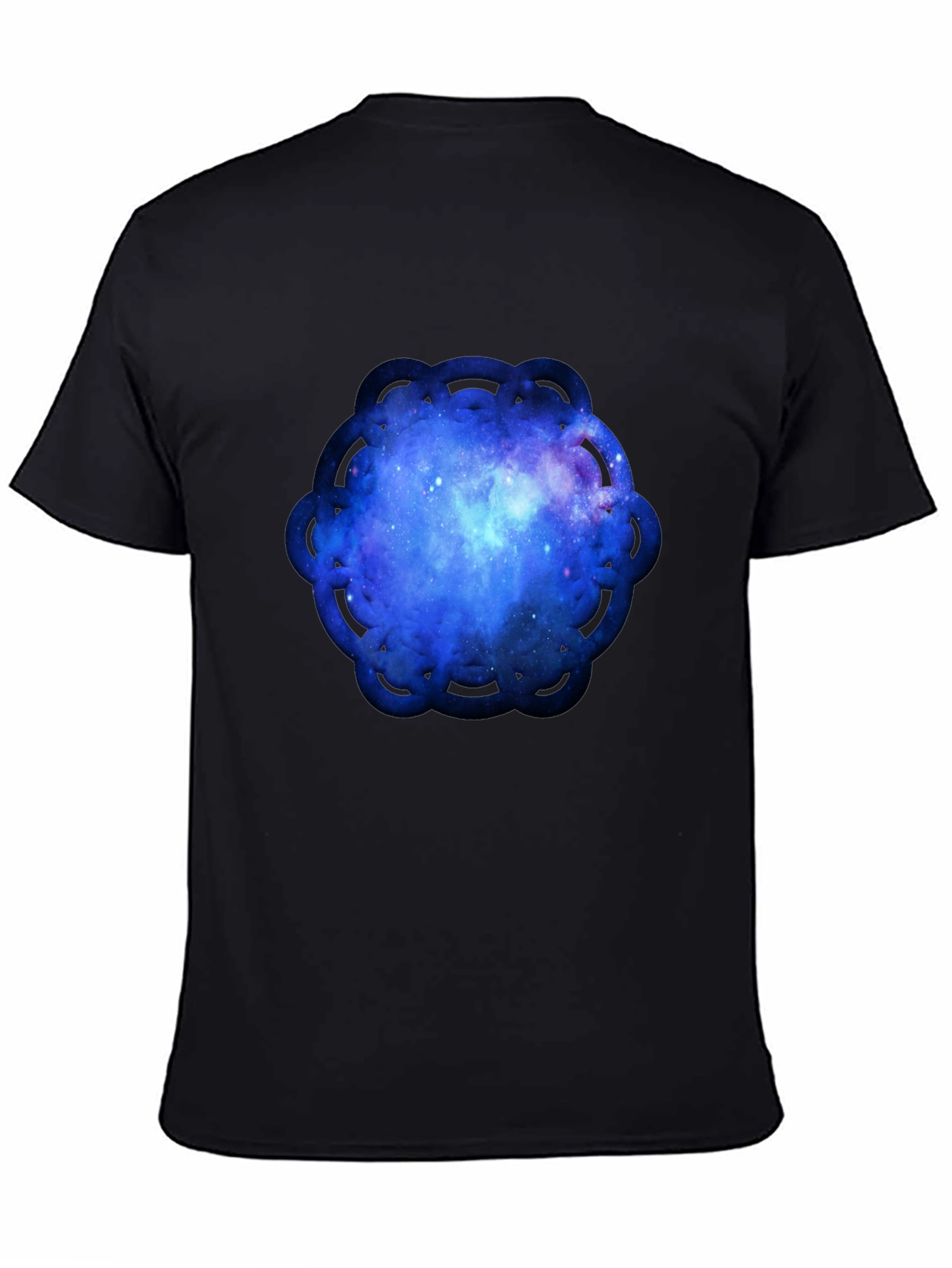 Cosmic Mandala Mens Black T-Shirt
