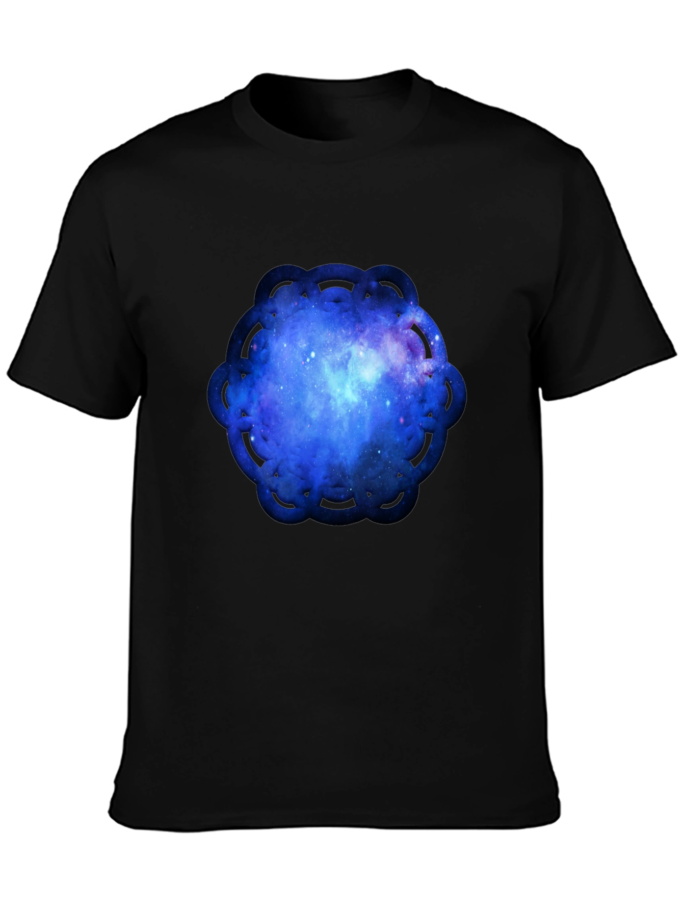 Cosmic Mandala Mens Black T-Shirt