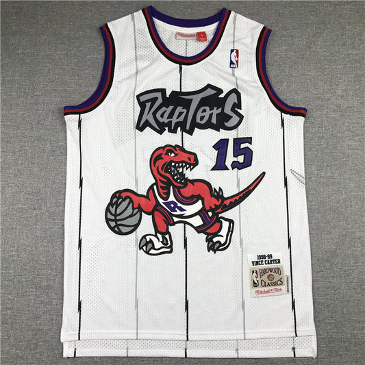 Men's Toronto Raptors Vince Carter Mitchell & Ness White Classics Jerseys