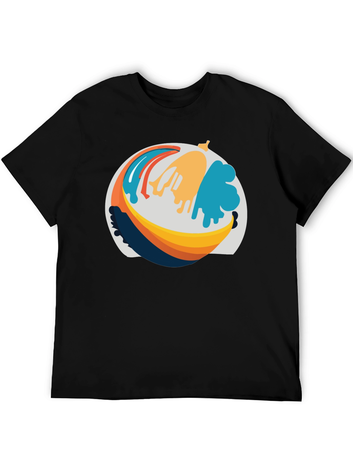 Abstract Banana Graphic T-Shirt - Casual Wear