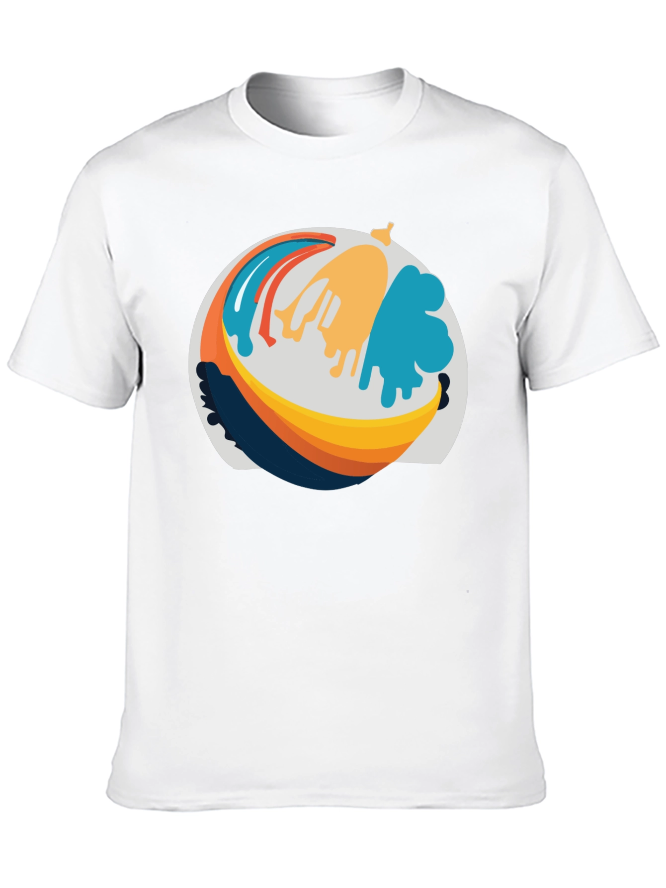Abstract Banana Graphic T-Shirt - Casual Wear