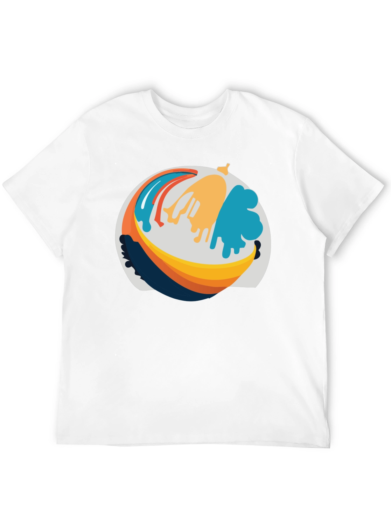 Abstract Banana Graphic T-Shirt - Casual Wear