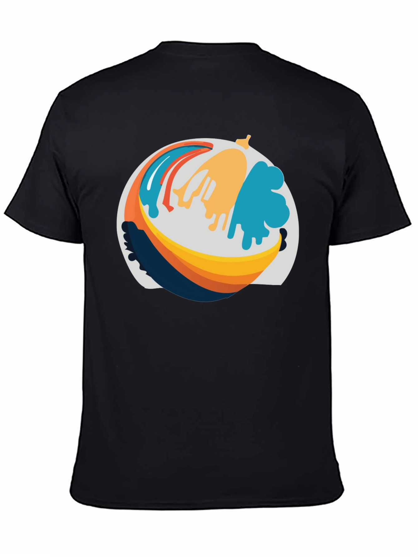 Abstract Banana Graphic T-Shirt - Casual Wear