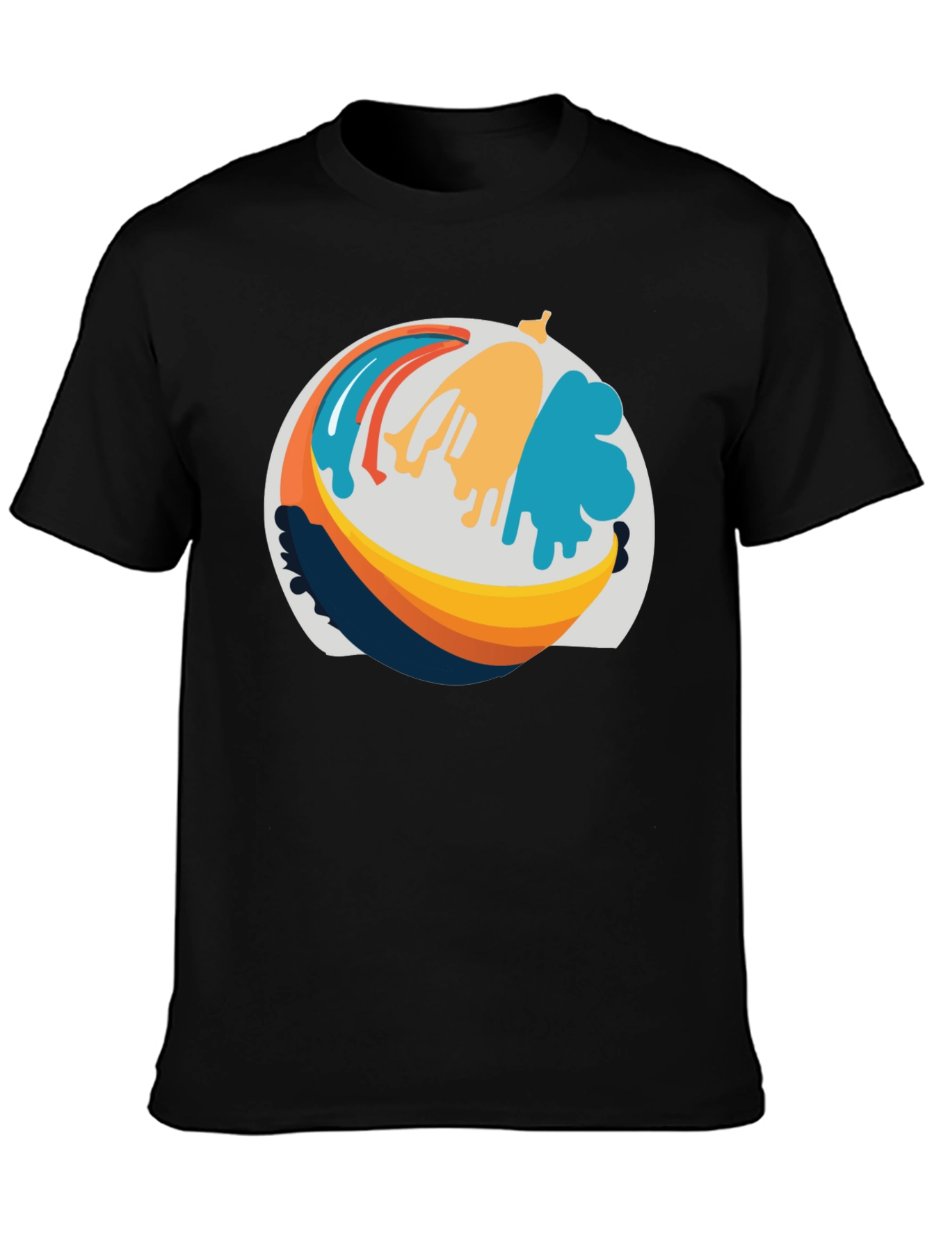 Abstract Banana Graphic T-Shirt - Casual Wear