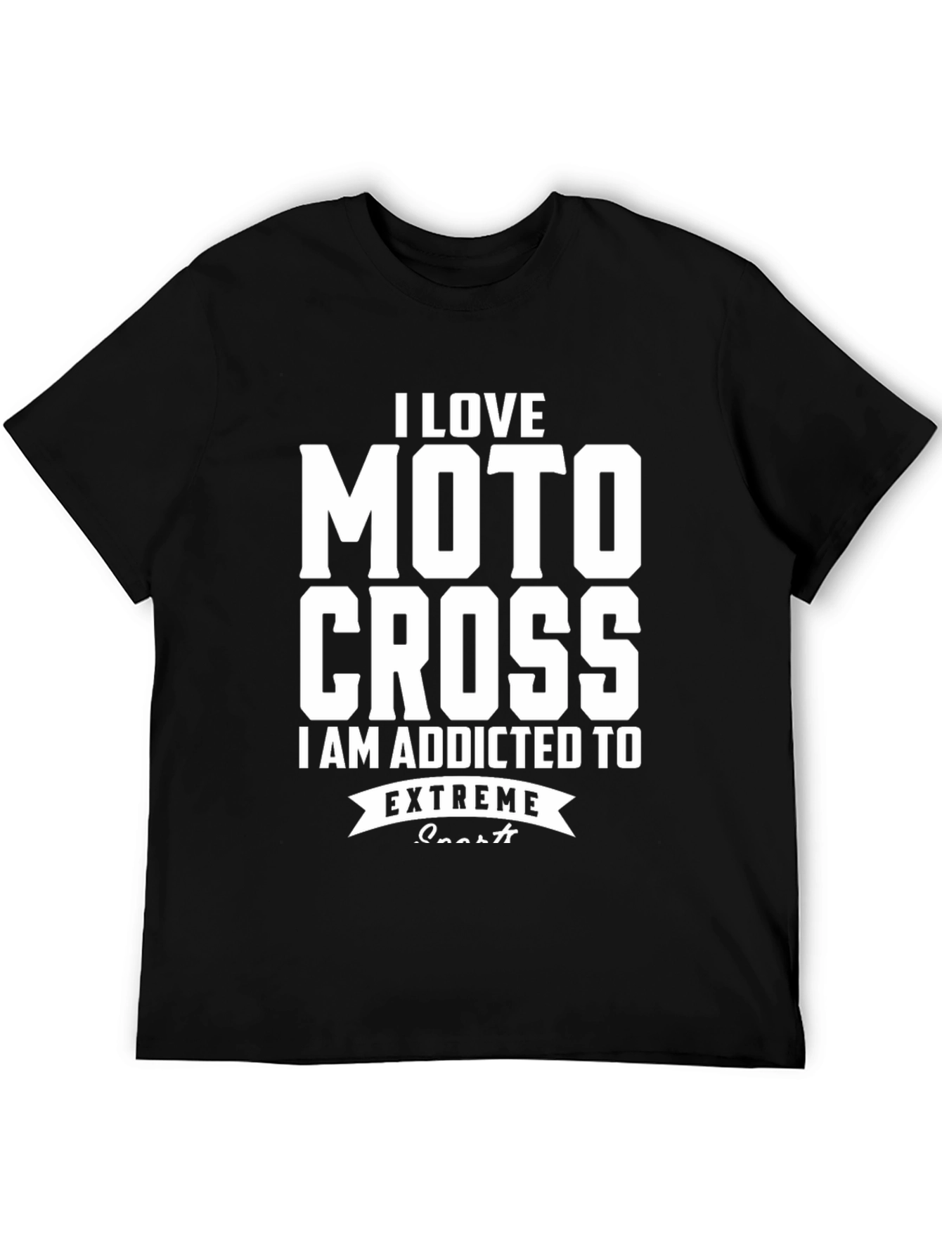 I Love Motocross Extreme Sports Graphic T-Shirt