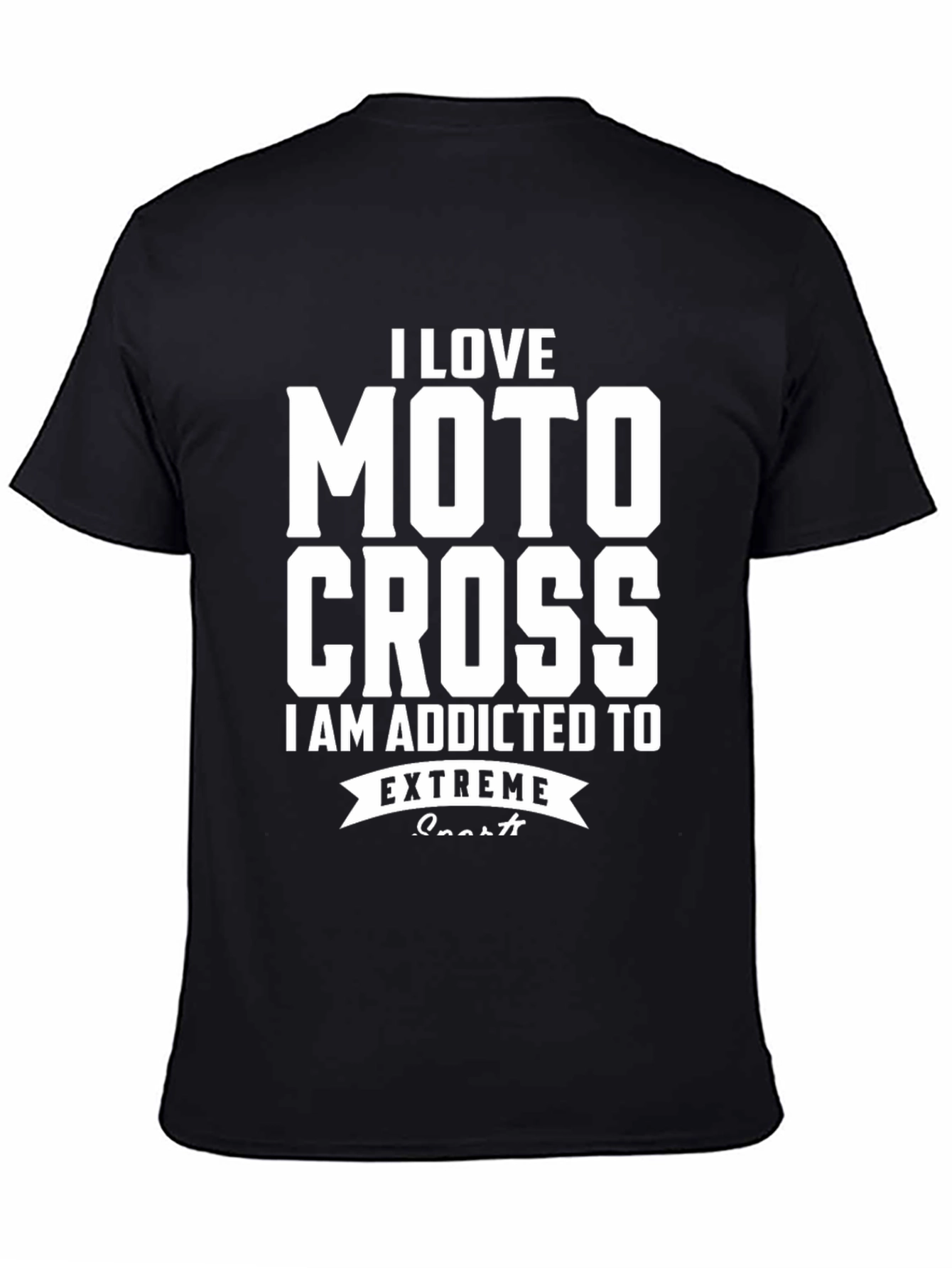 I Love Motocross Extreme Sports Graphic T-Shirt