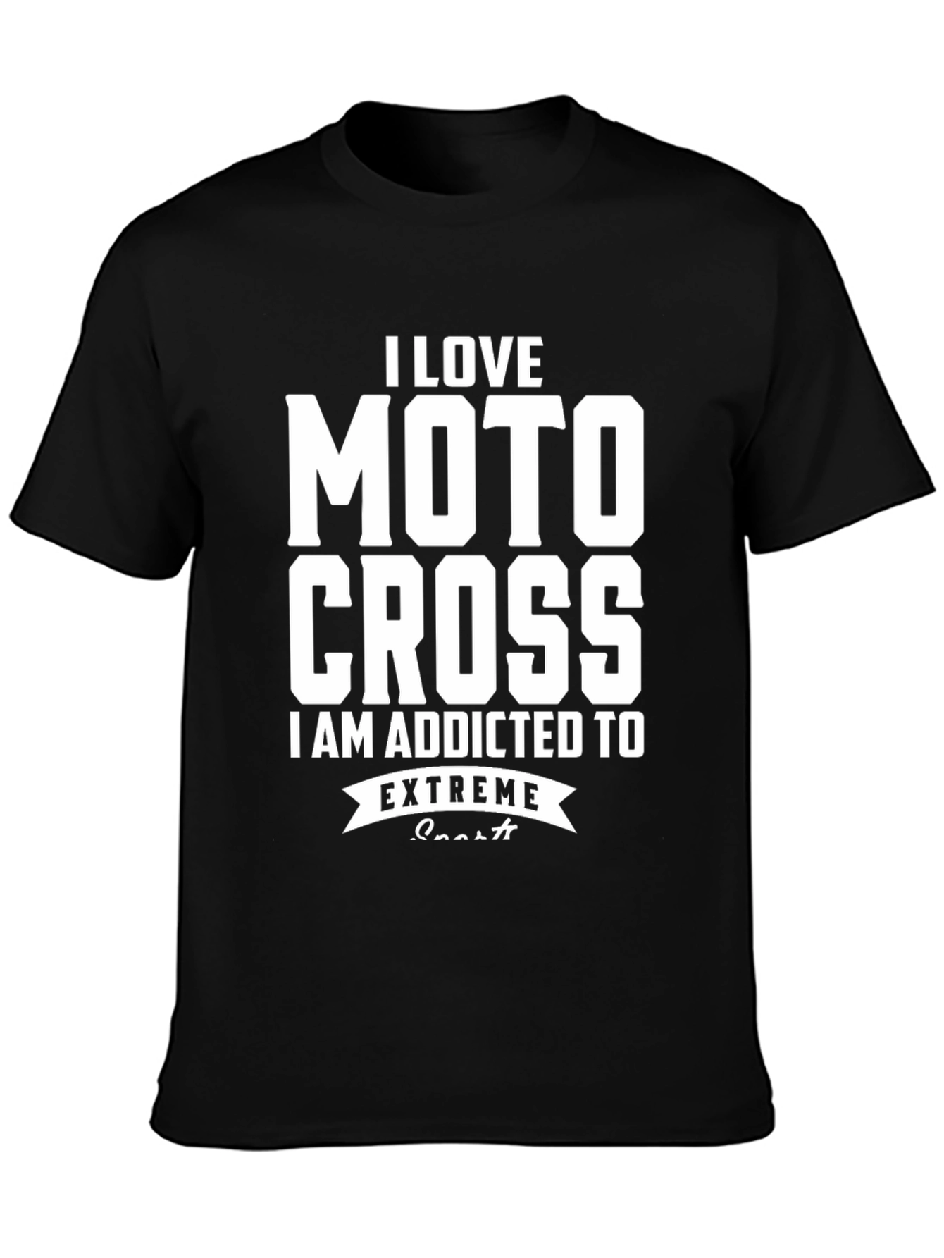 I Love Motocross Extreme Sports Graphic T-Shirt