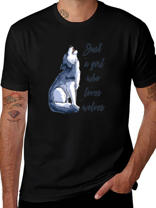 Wolf Lover Tee - Just a Girl Who Loves Wolves