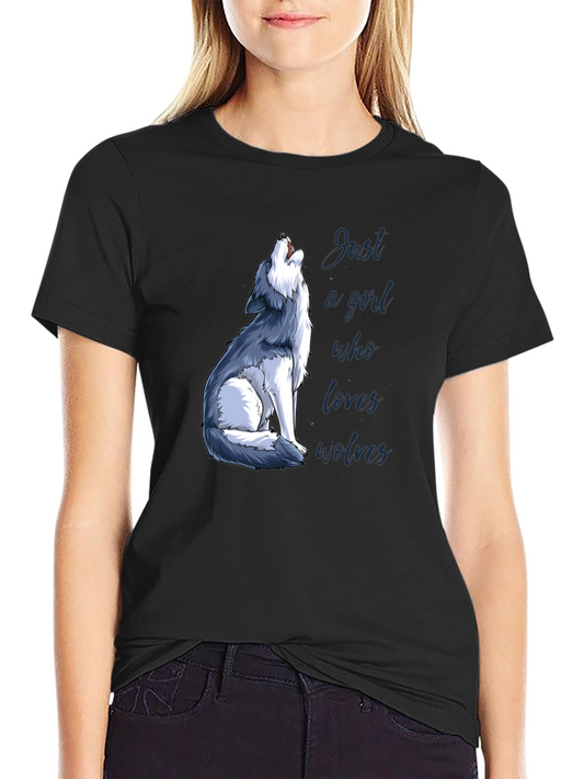 Wolf Lover Tee - Just a Girl Who Loves Wolves