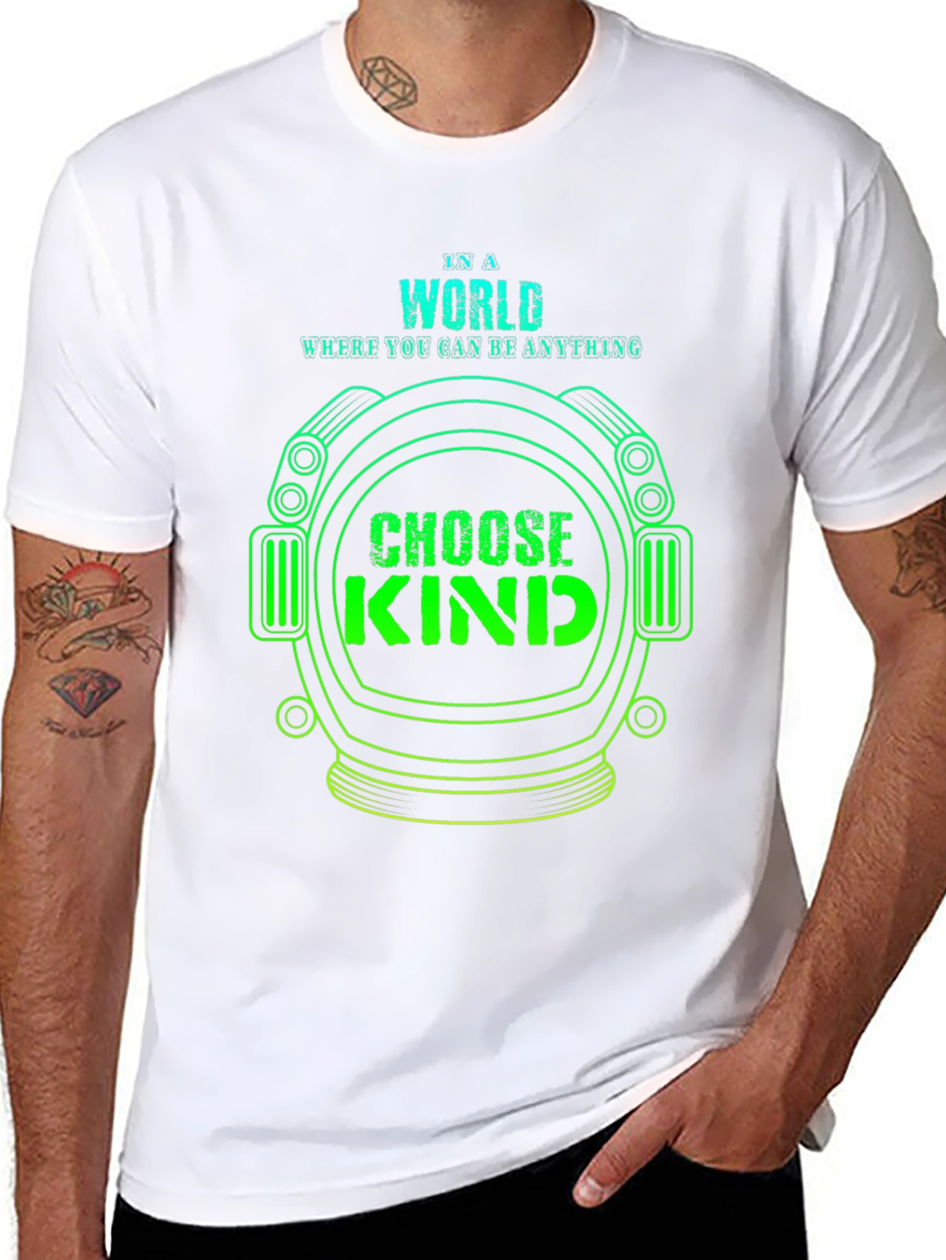 Choose Kind T-Shirt - Astronaut Helmet Design
