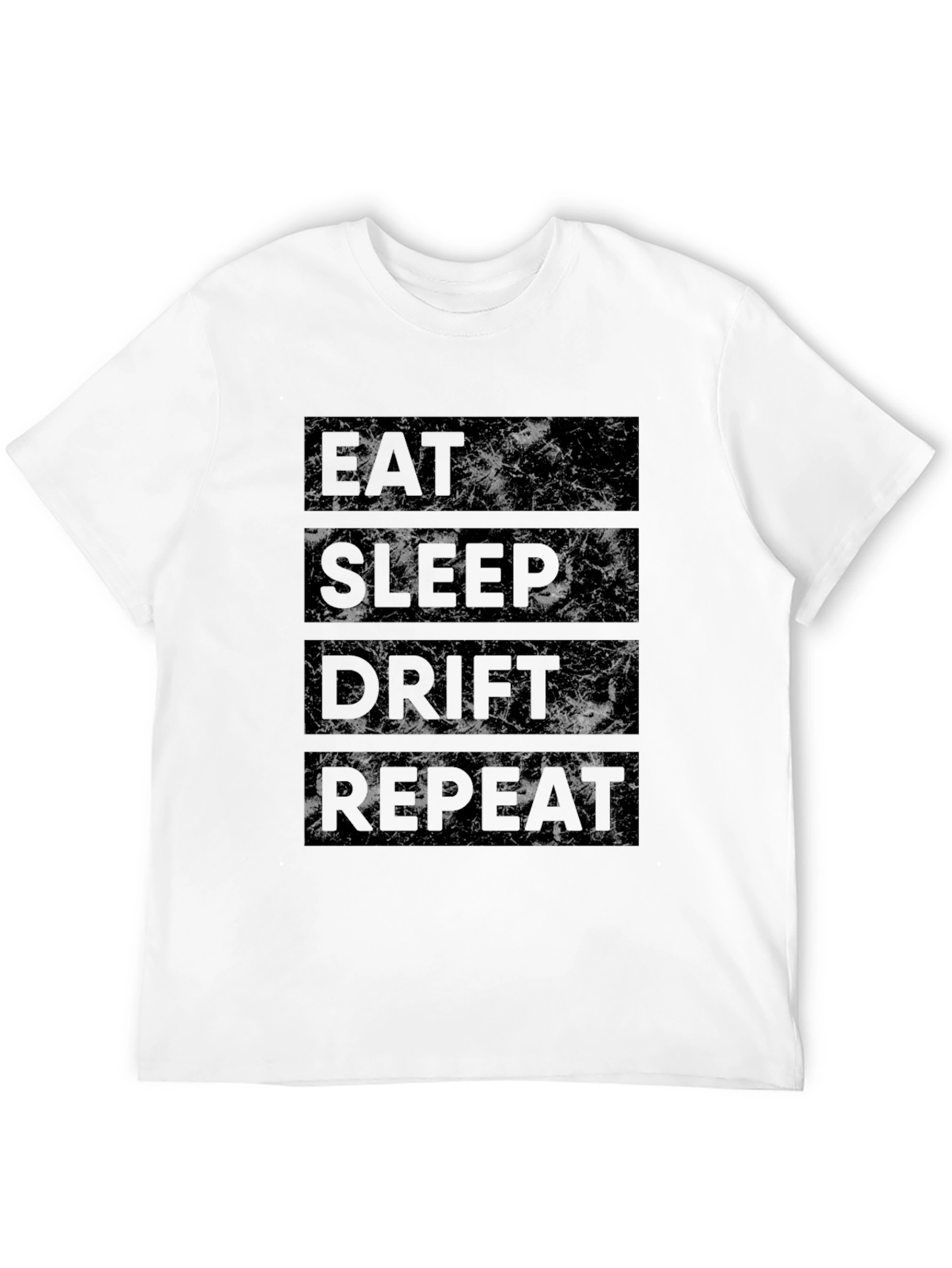 Eat Sleep Drift Repeat Black Graphic Tee